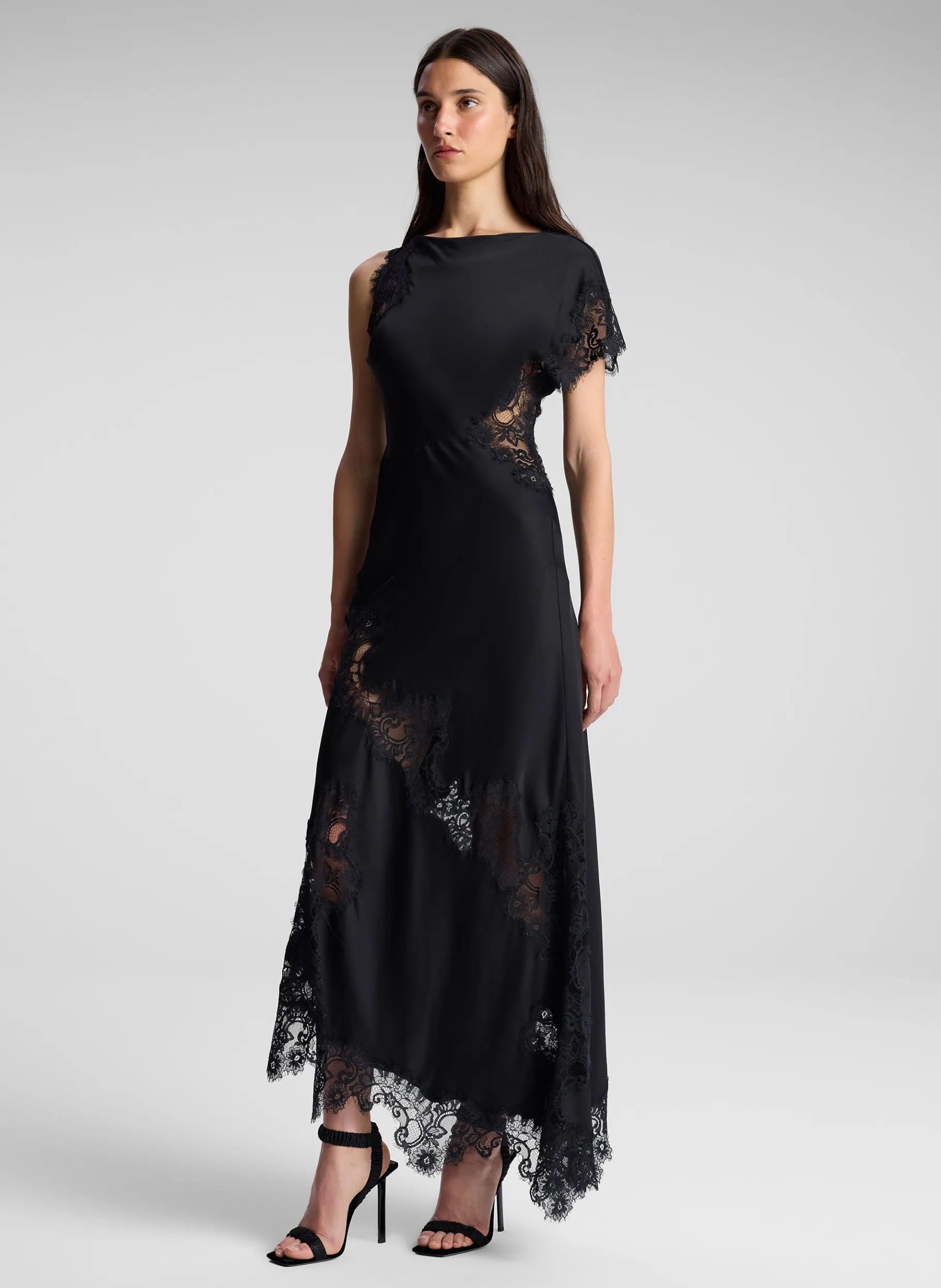 Women A.L.C. Dresses^Alessia Satin And Lace Maxi Dress