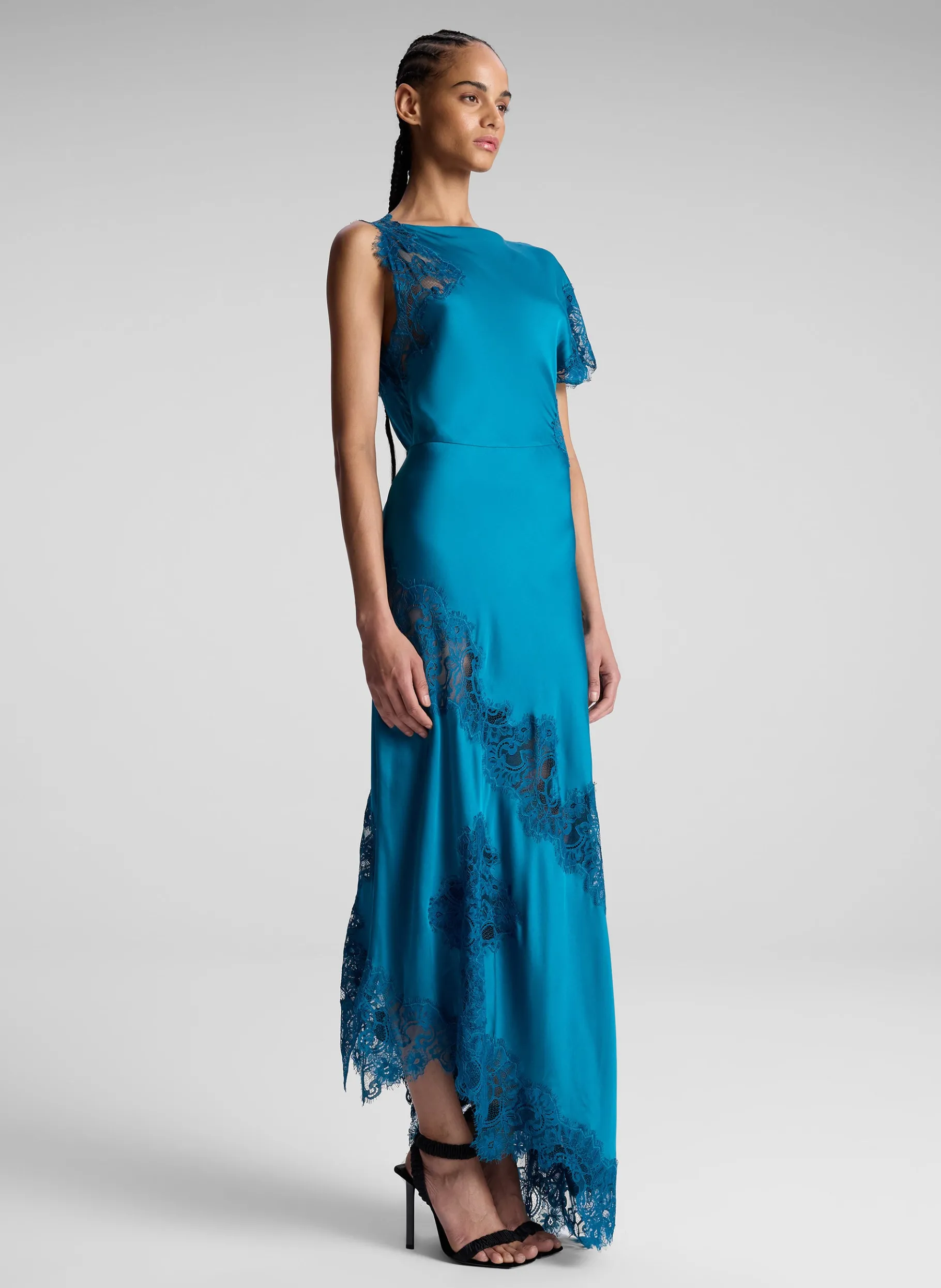 Women A.L.C. Dresses^Alessia Satin And Lace Maxi Dress