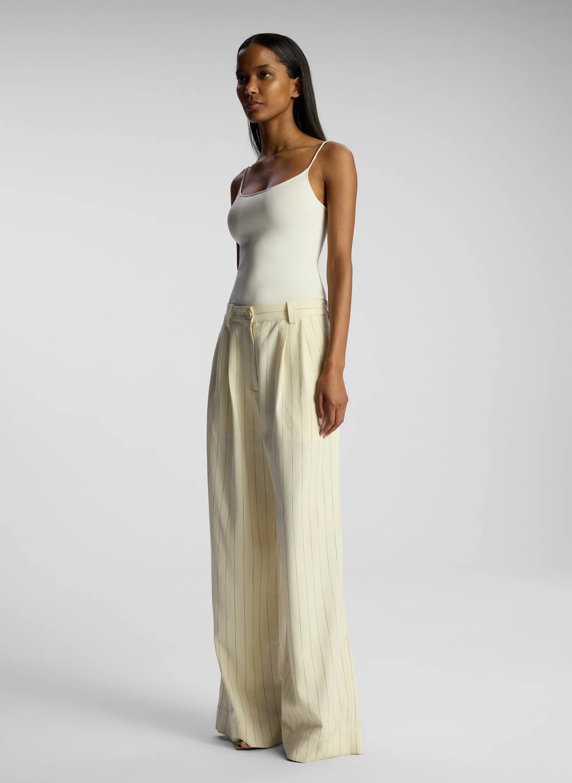 Women A.L.C. Bottoms | Suits^Alfie Wide Leg Pinstripe Pant