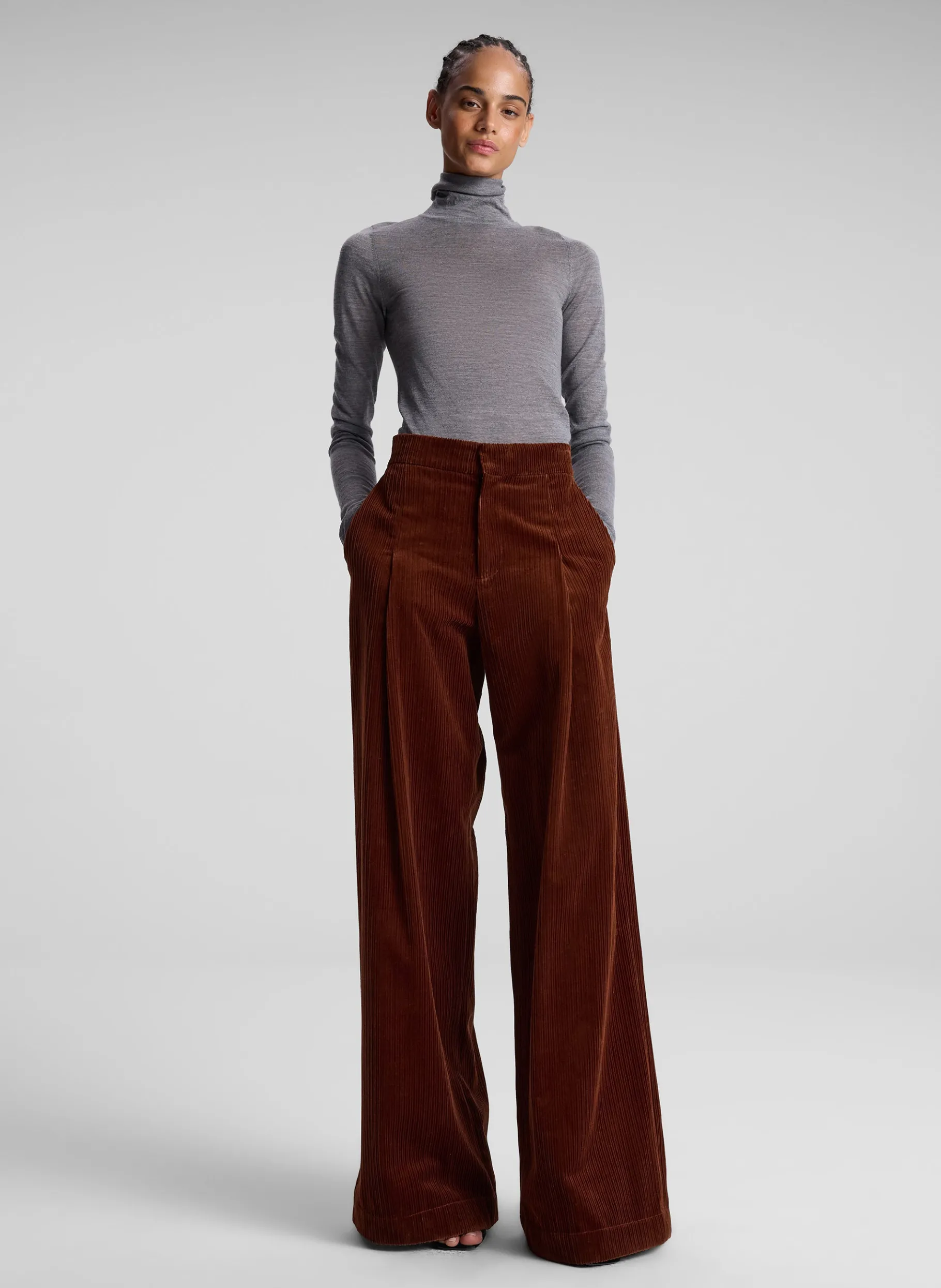 Women A.L.C. Bottoms^Andrew Wide Leg Corduroy Pant