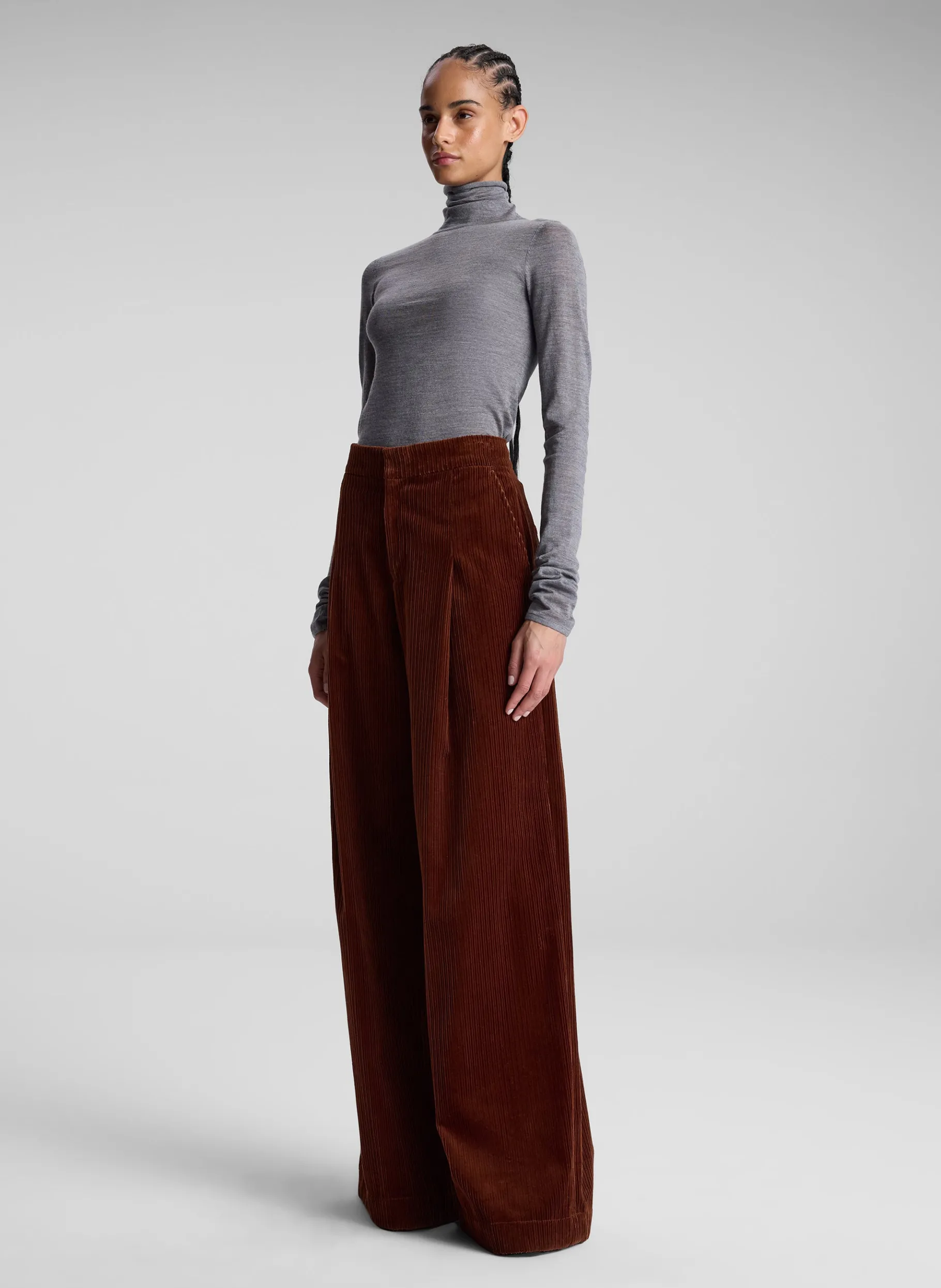 Women A.L.C. Bottoms^Andrew Wide Leg Corduroy Pant