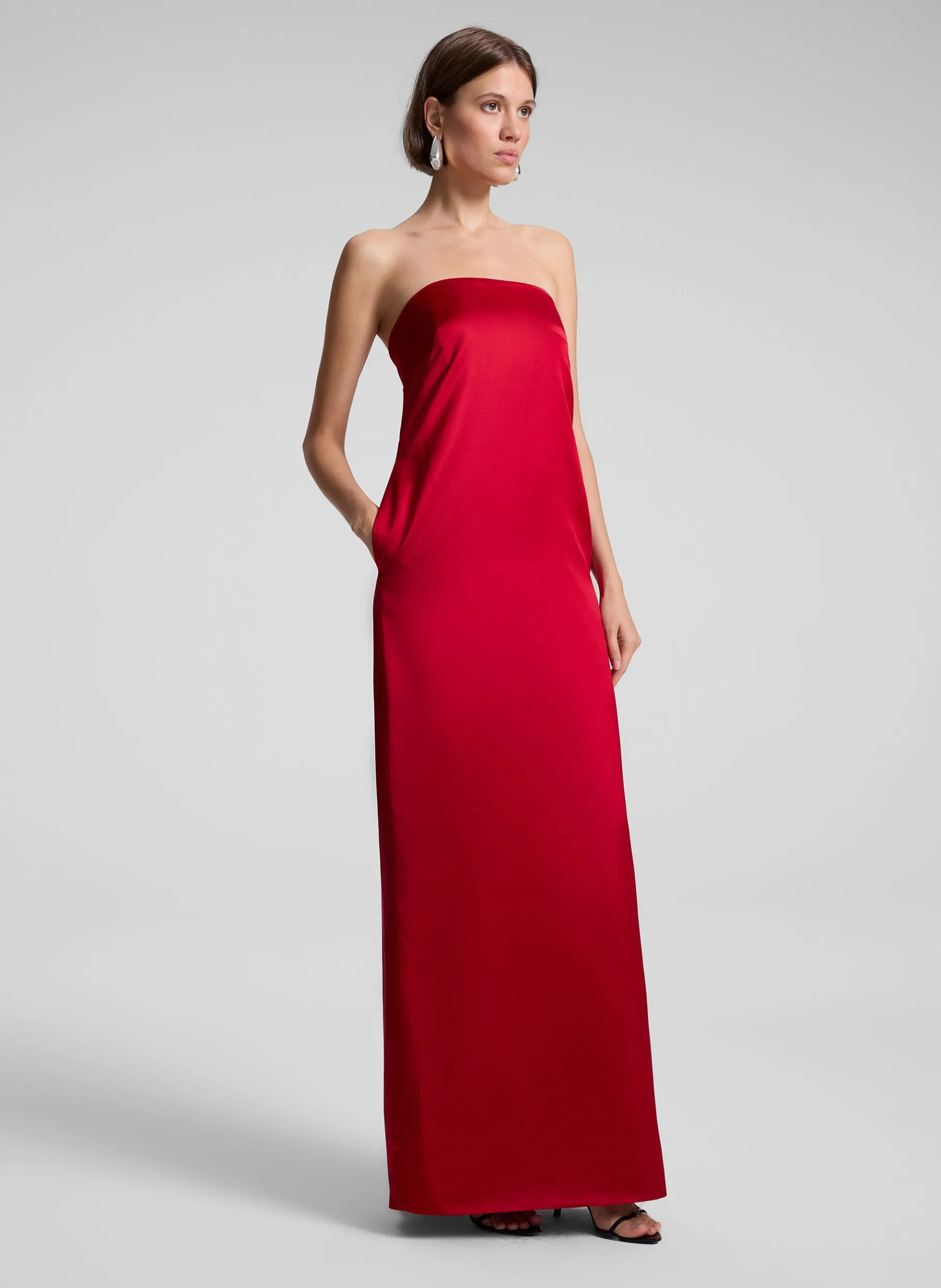 Women A.L.C. Dresses^Ani Strapless Satin Gown