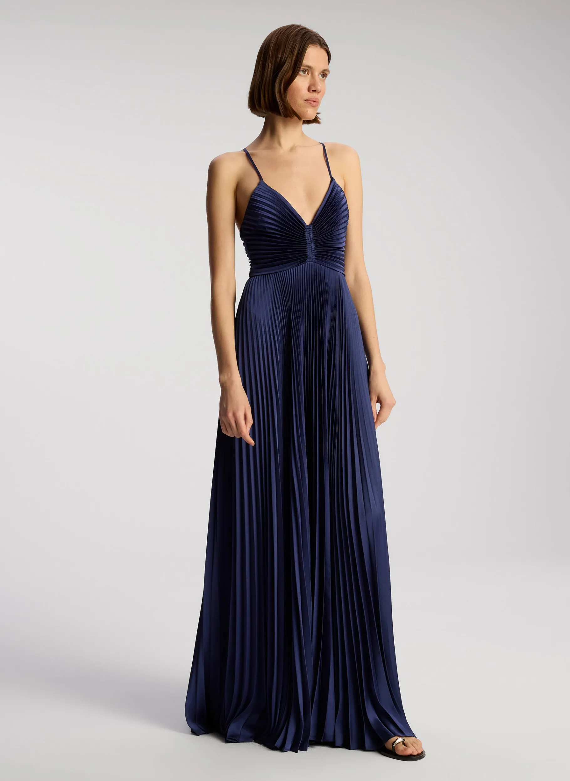 Women A.L.C. Dresses^Aries Satin Pleated Dress
