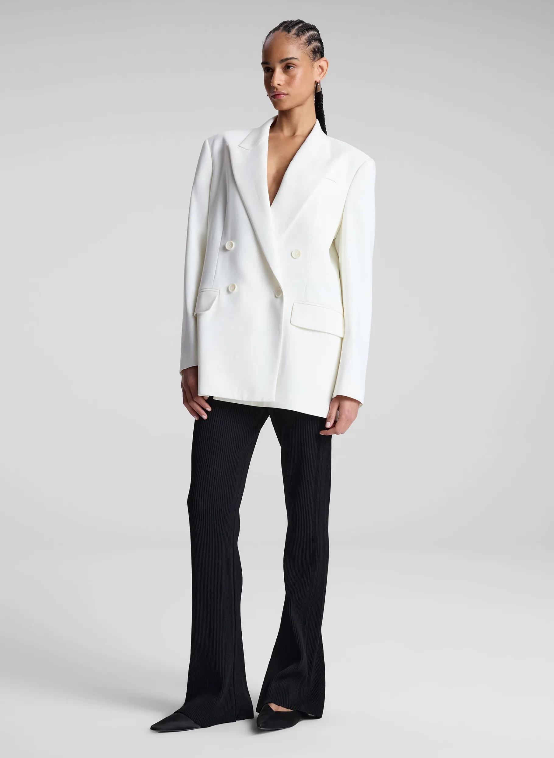 Women A.L.C. Knitwear | Bottoms^Ayla Flared Rib Knit Pant