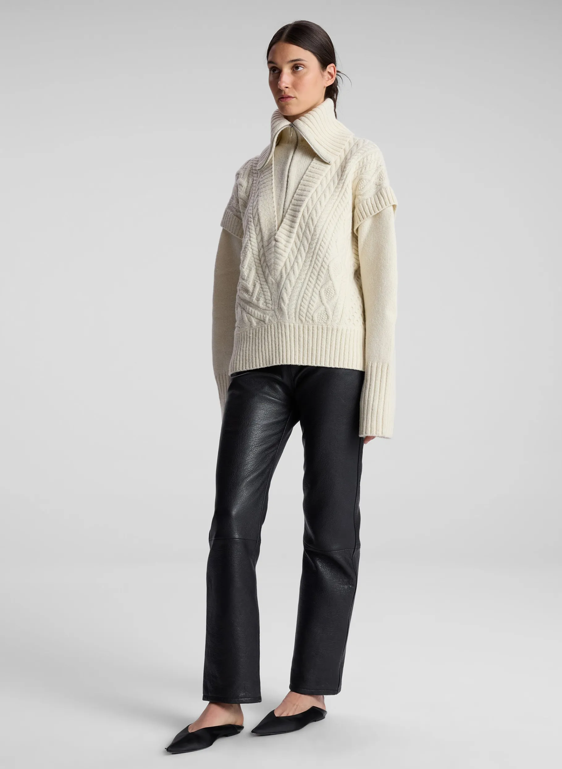 Women A.L.C. Tops | Sweaters^Callie Merino Cable Knit Sweater