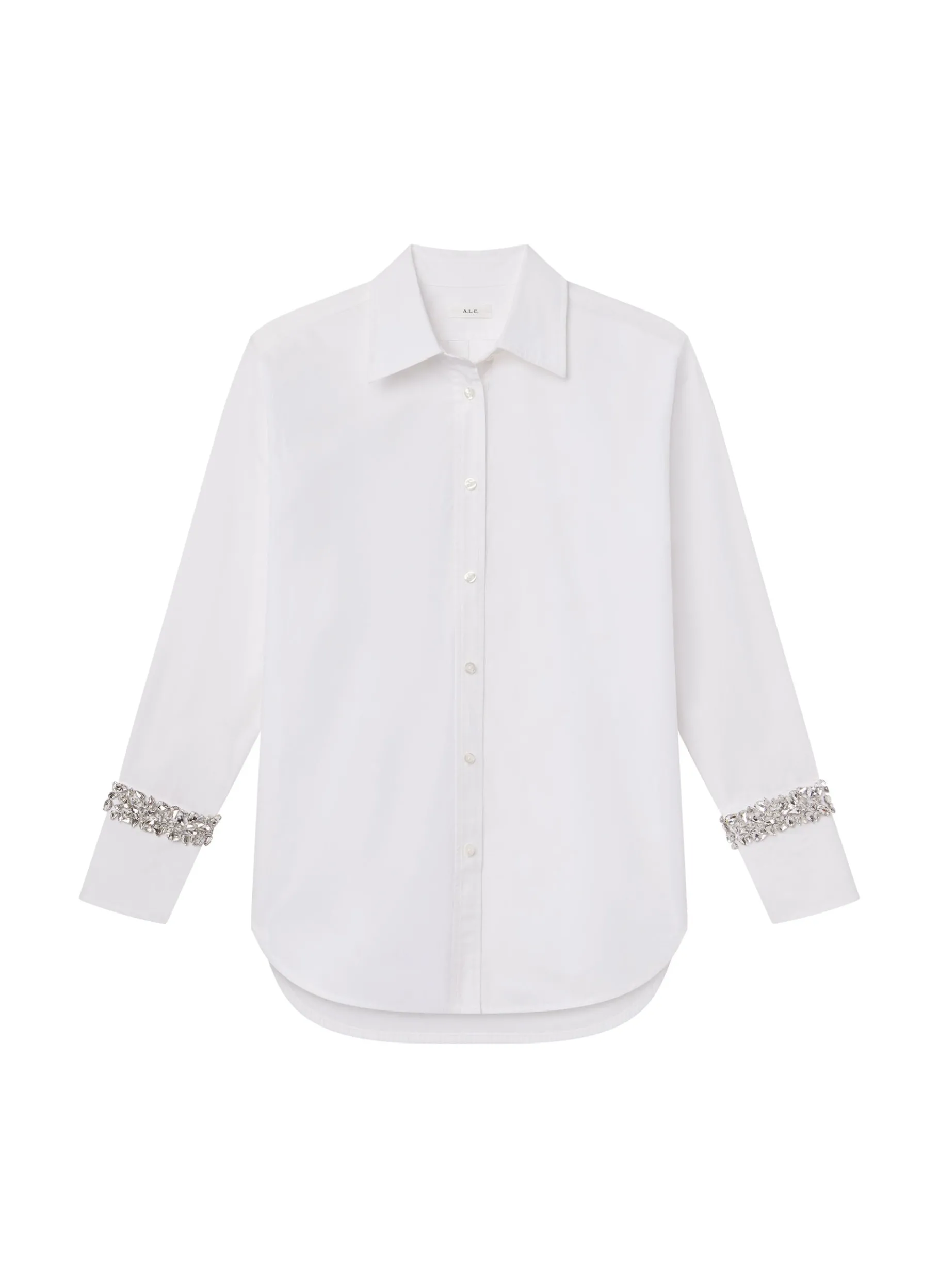 Women A.L.C. Tops | Suits^Calvin Embellished Sleeve Shirt
