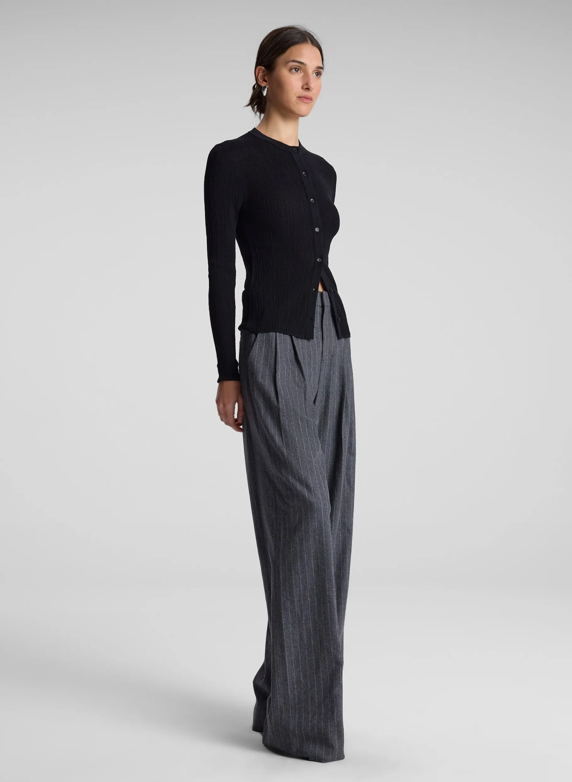 Women A.L.C. Bottoms | Suits^Charles Wool Cashmere Pinstripe Pant
