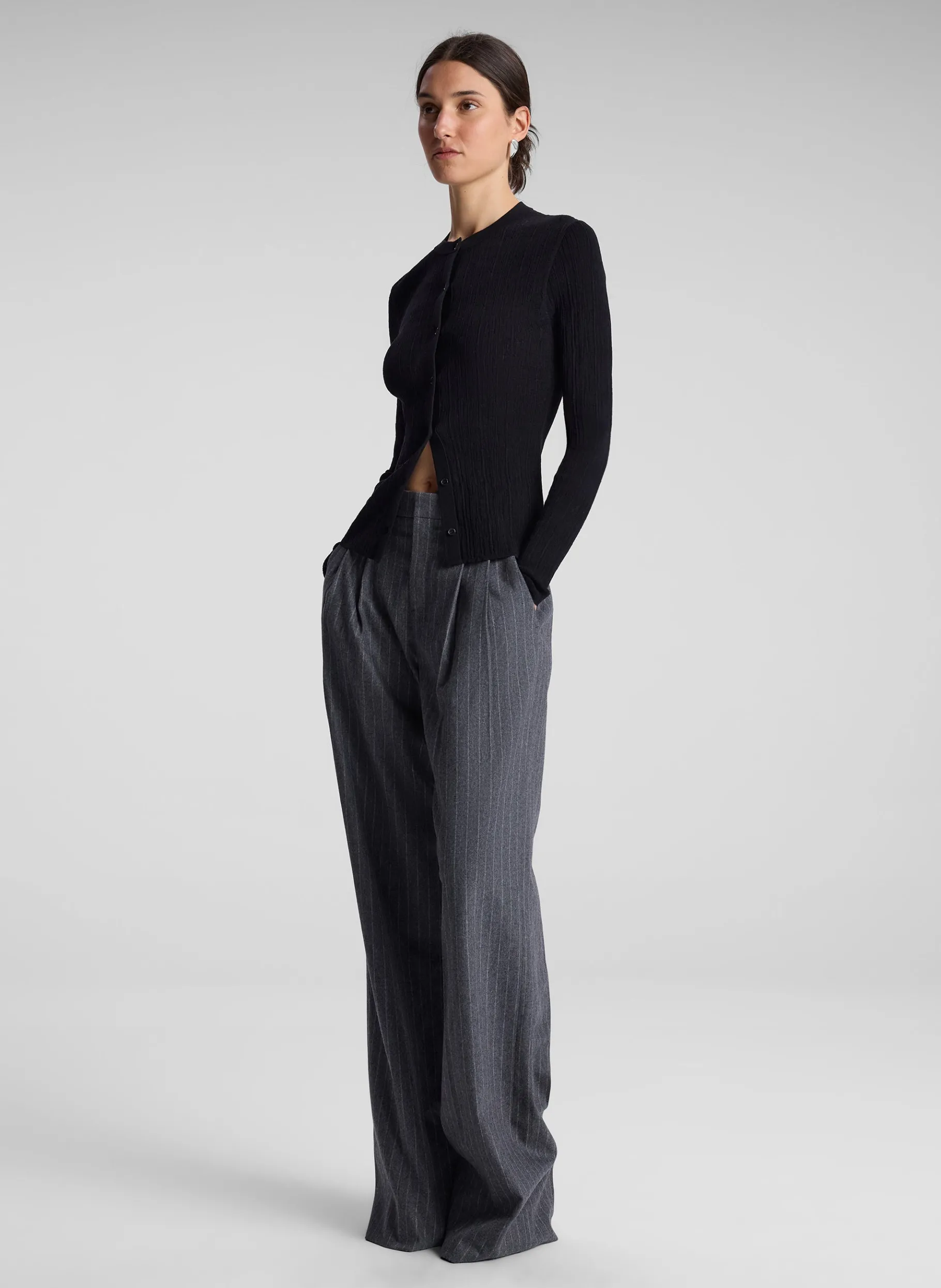 Women A.L.C. Bottoms | Suits^Charles Wool Cashmere Pinstripe Pant