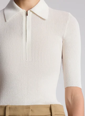 Women A.L.C. Tops^Cooper Fine Cotton Ribbed Top