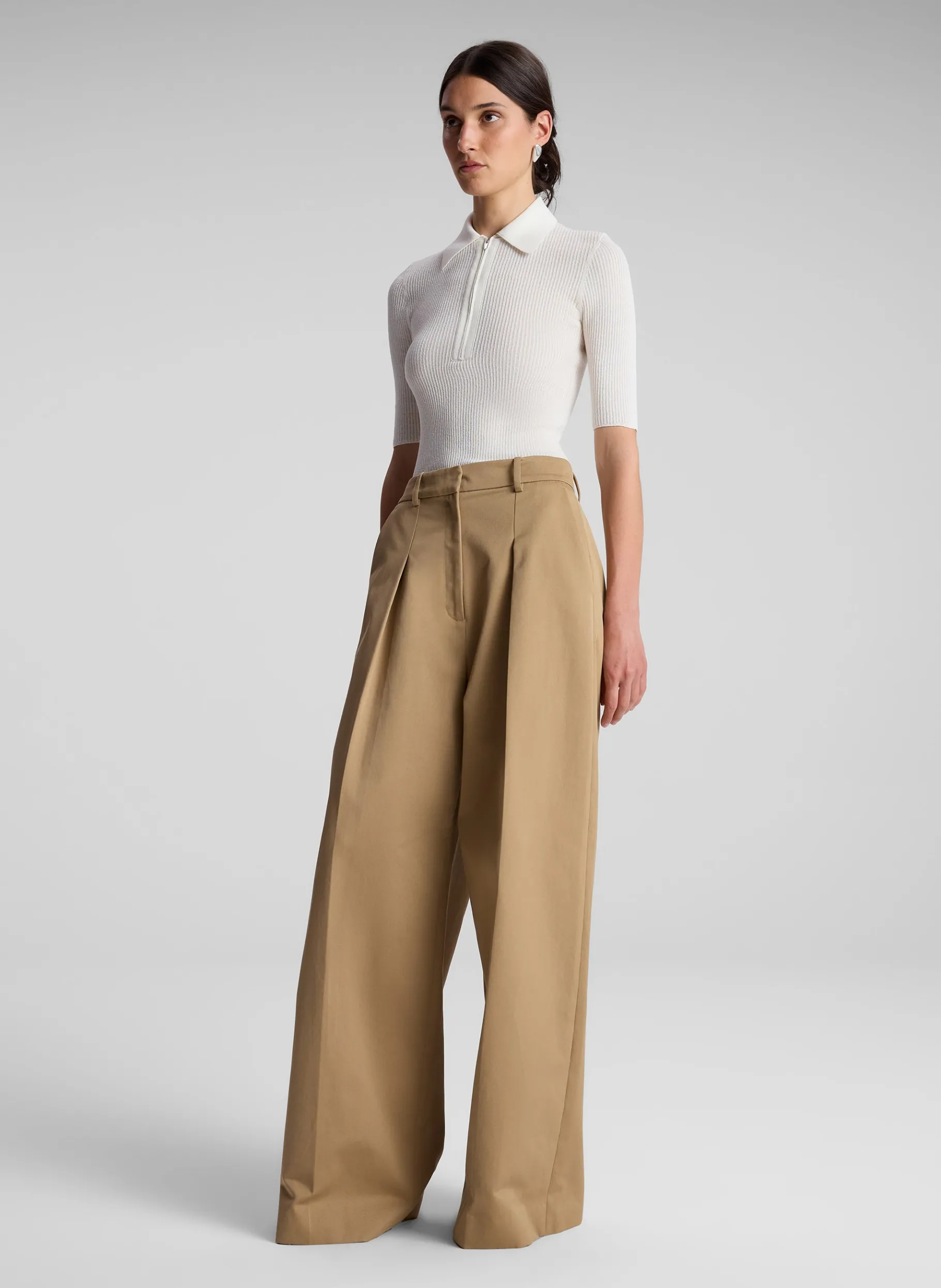 Women A.L.C. Tops^Cooper Fine Cotton Ribbed Top