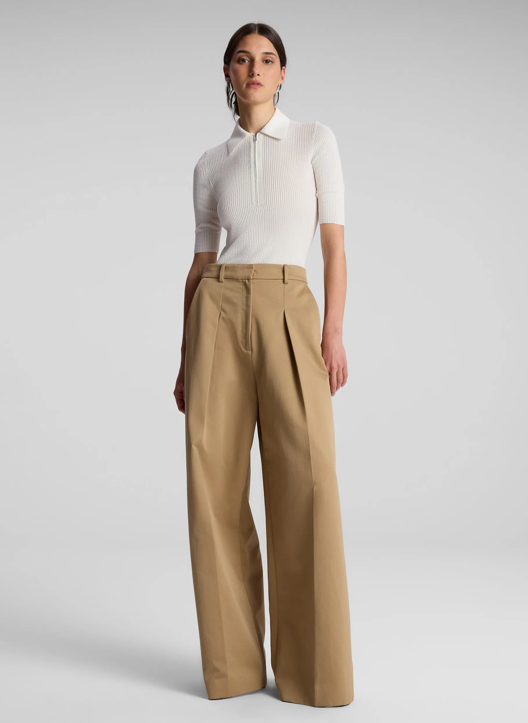 Women A.L.C. Tops^Cooper Fine Cotton Ribbed Top