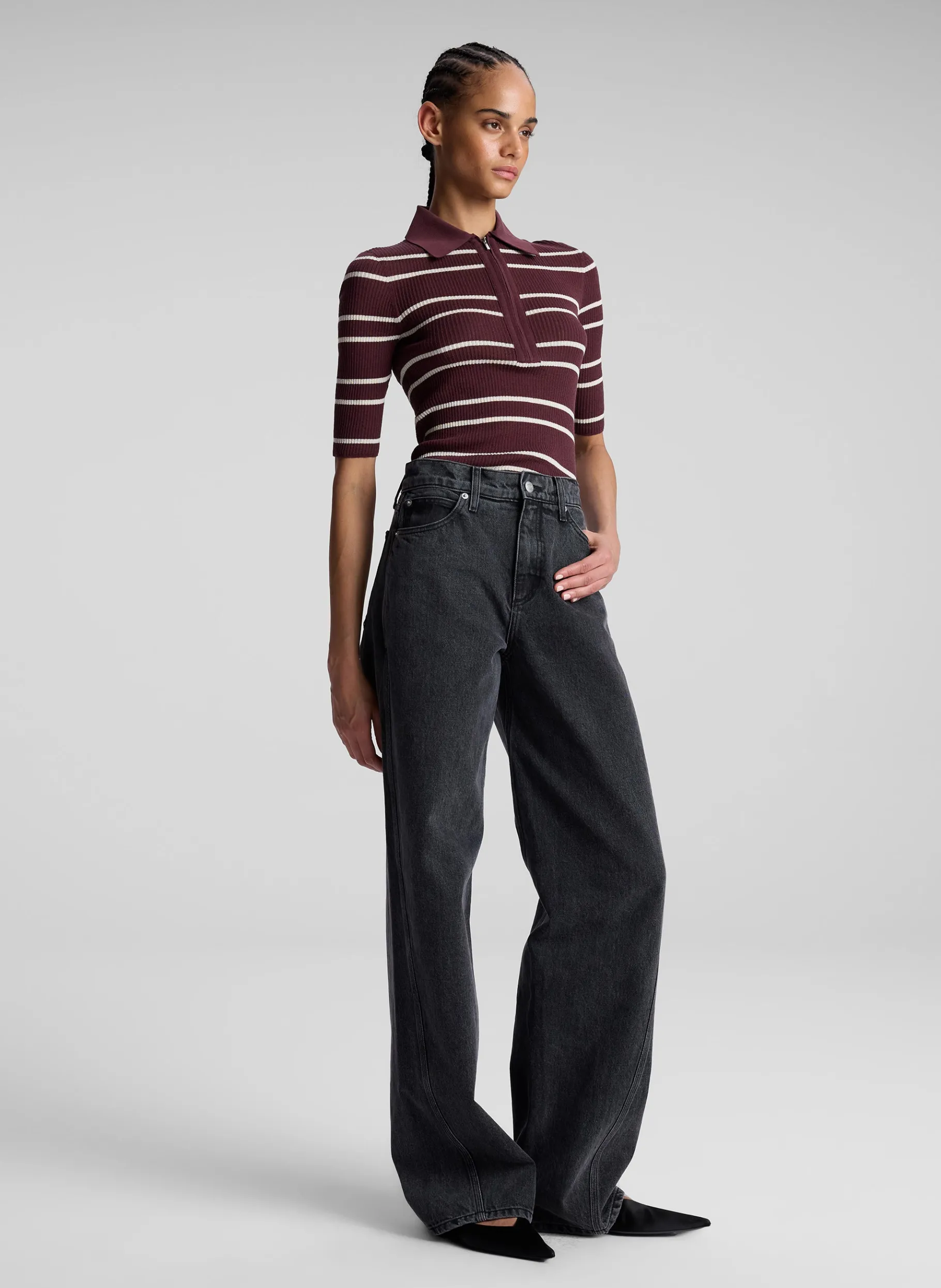 Women A.L.C. Tops^Cooper Fine Cotton Ribbed Top