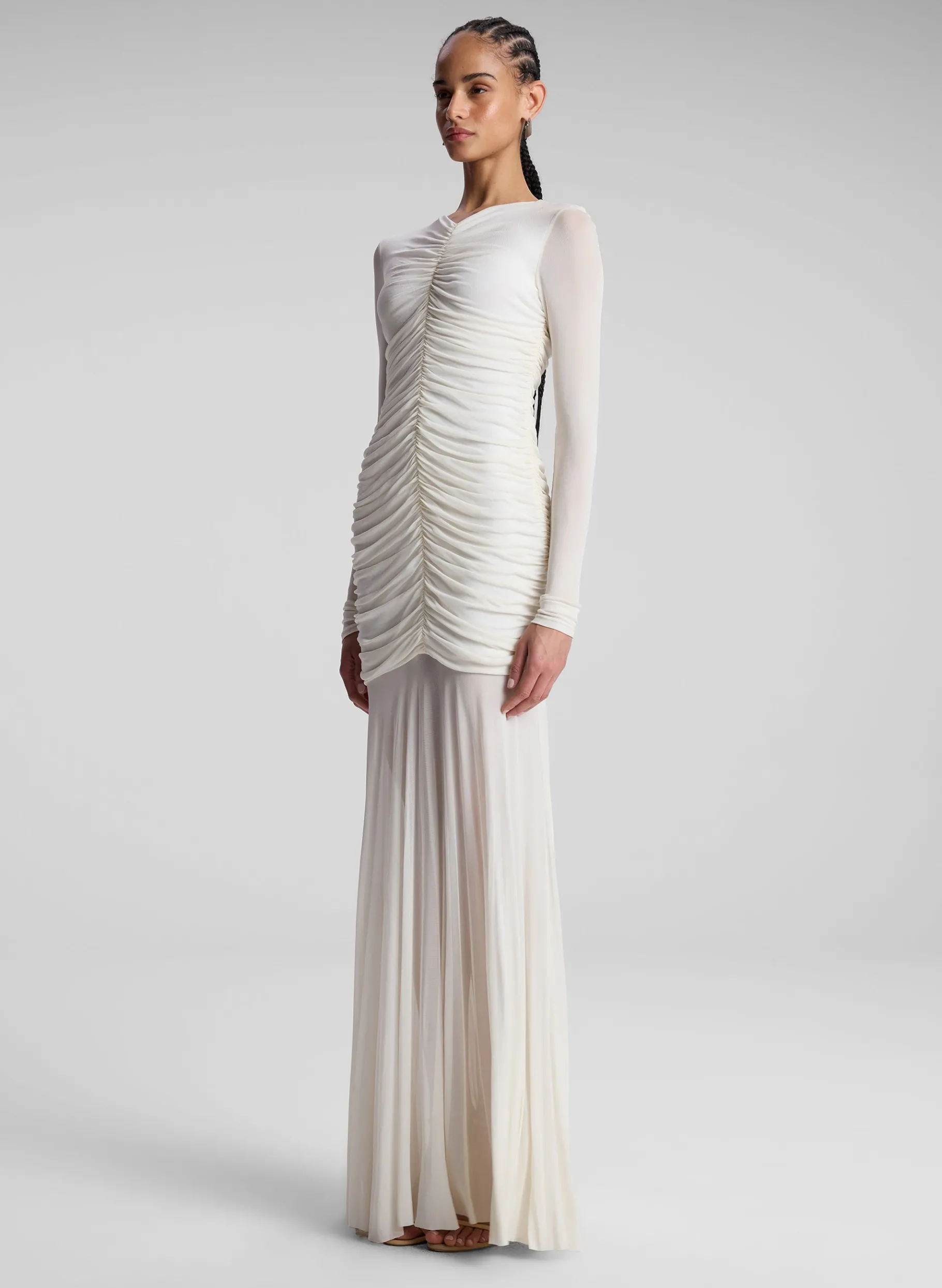 Women A.L.C. Dresses^Fawn Ruched Mesh Maxi Dress