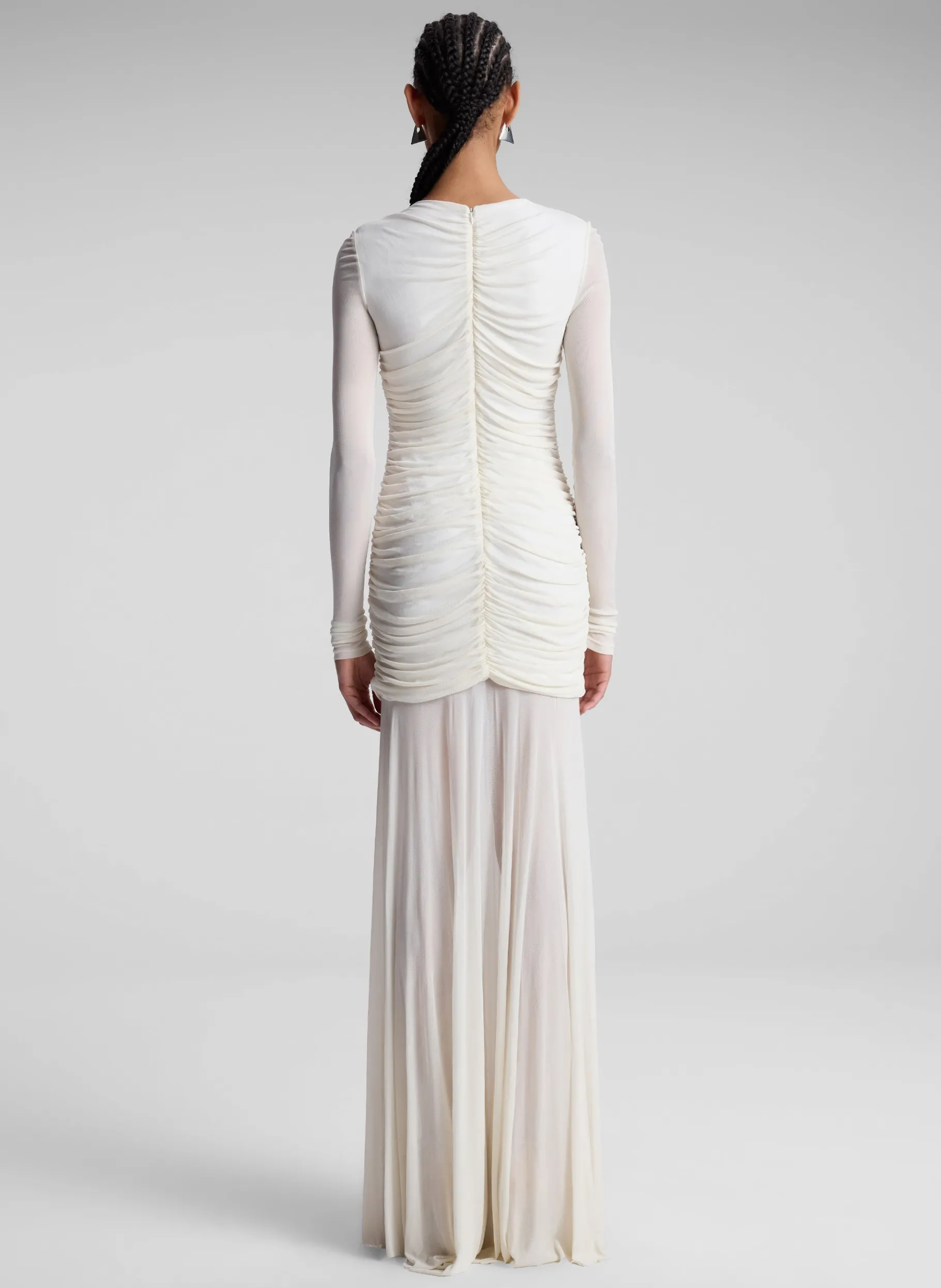 Women A.L.C. Dresses^Fawn Ruched Mesh Maxi Dress
