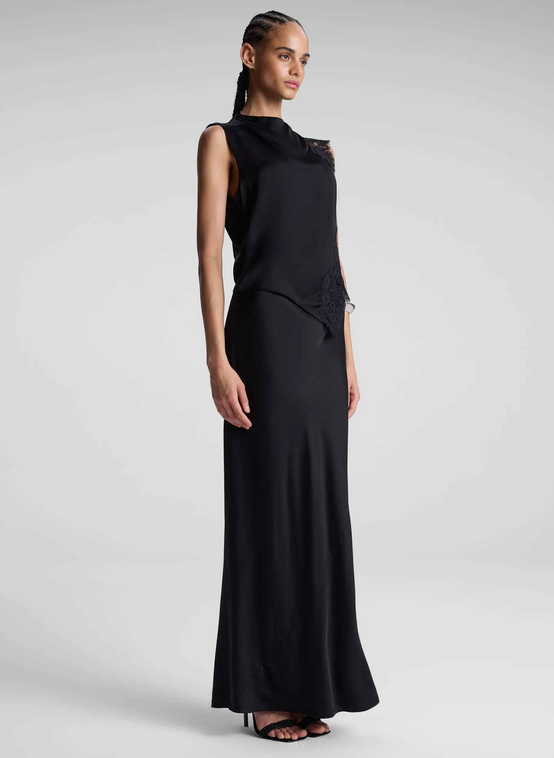Women A.L.C. Tops^Gracie Satin And Lace Sleeveless Top