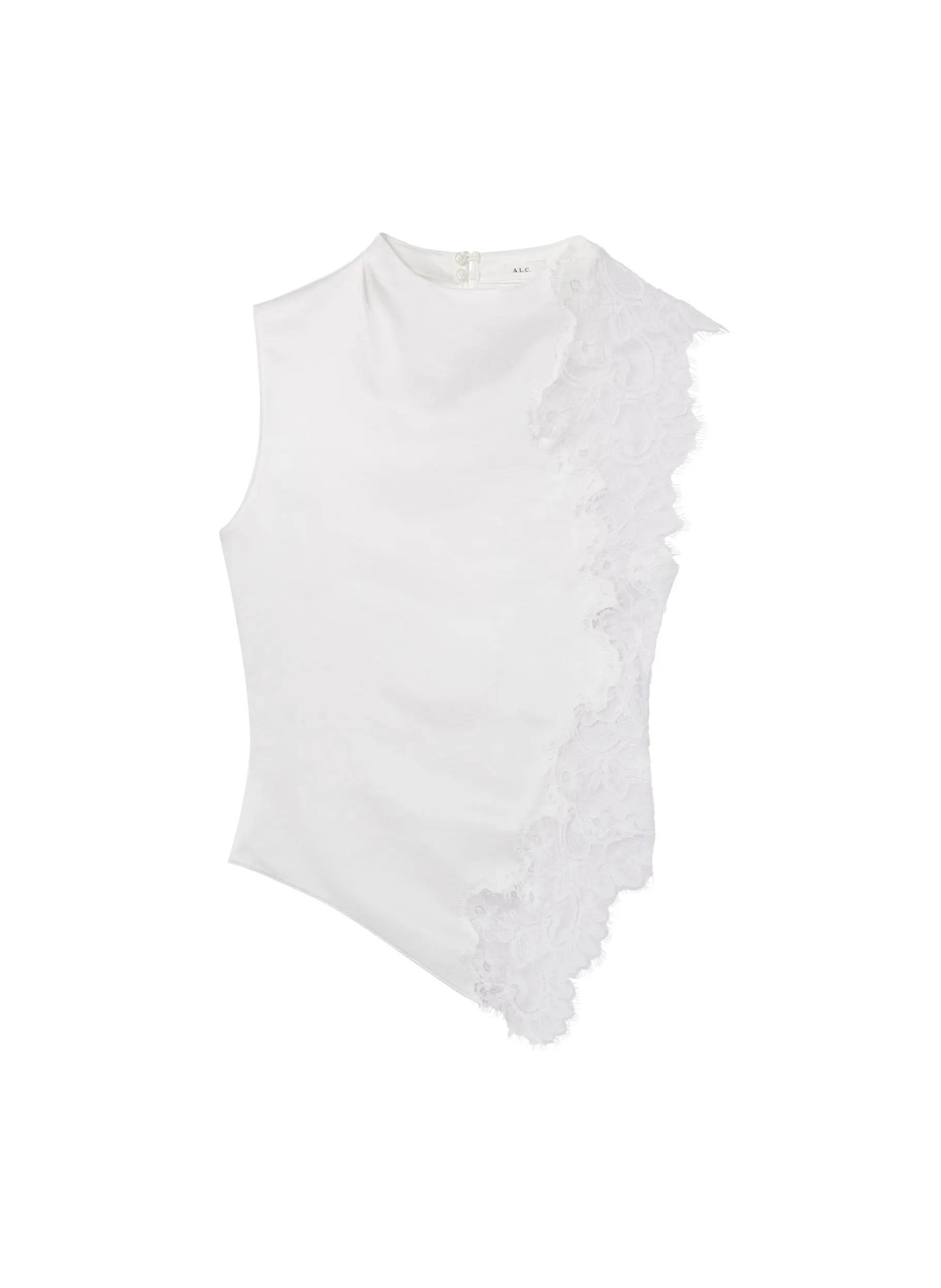 Women A.L.C. Tops^Gracie Satin And Lace Sleeveless Top