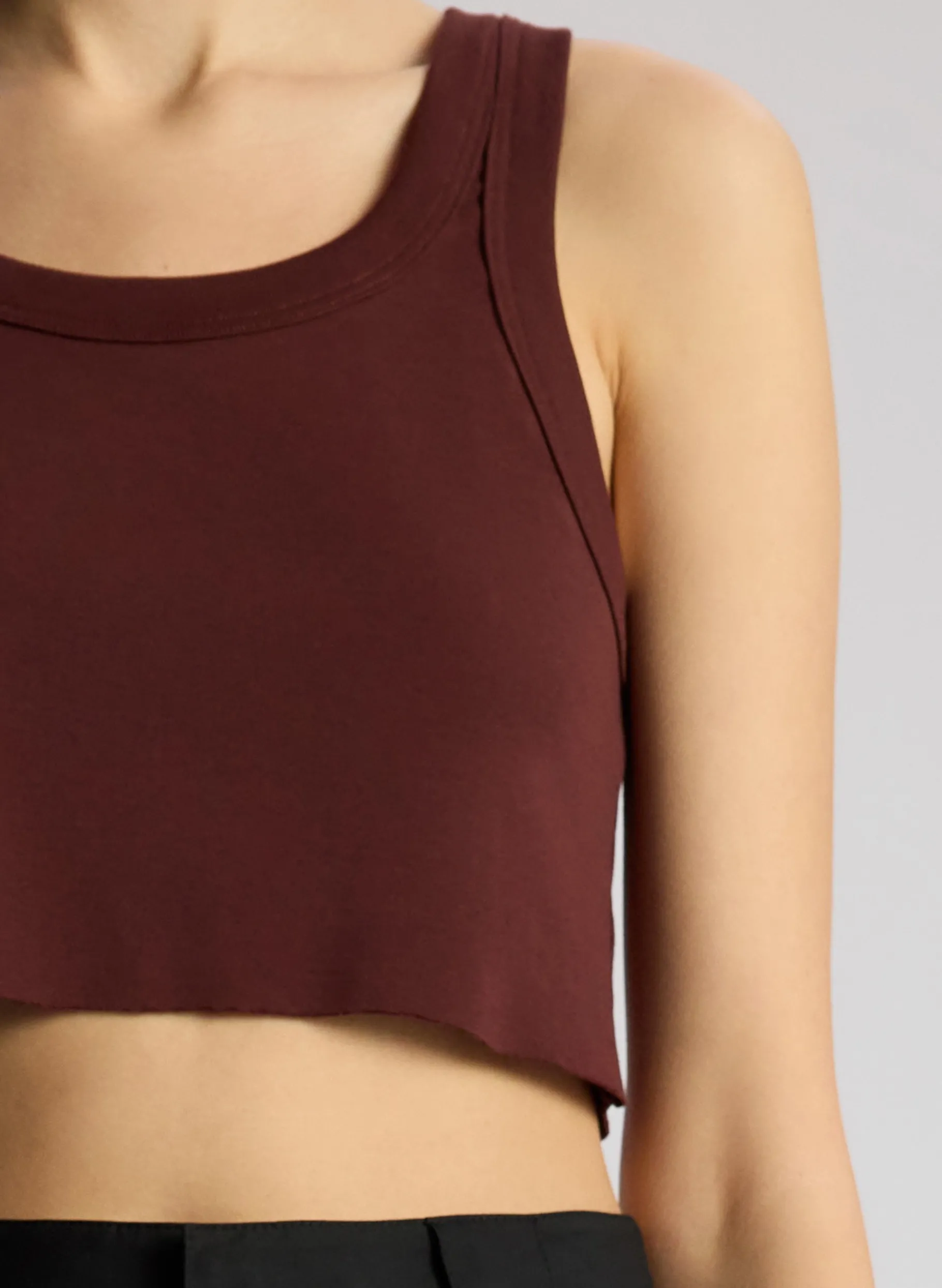 Women A.L.C. Tops | Tees & Tanks^Halsey Cropped Cotton Rib Tank