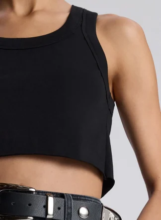 Women A.L.C. Tops | Tees & Tanks^Halsey Cropped Cotton Rib Tank