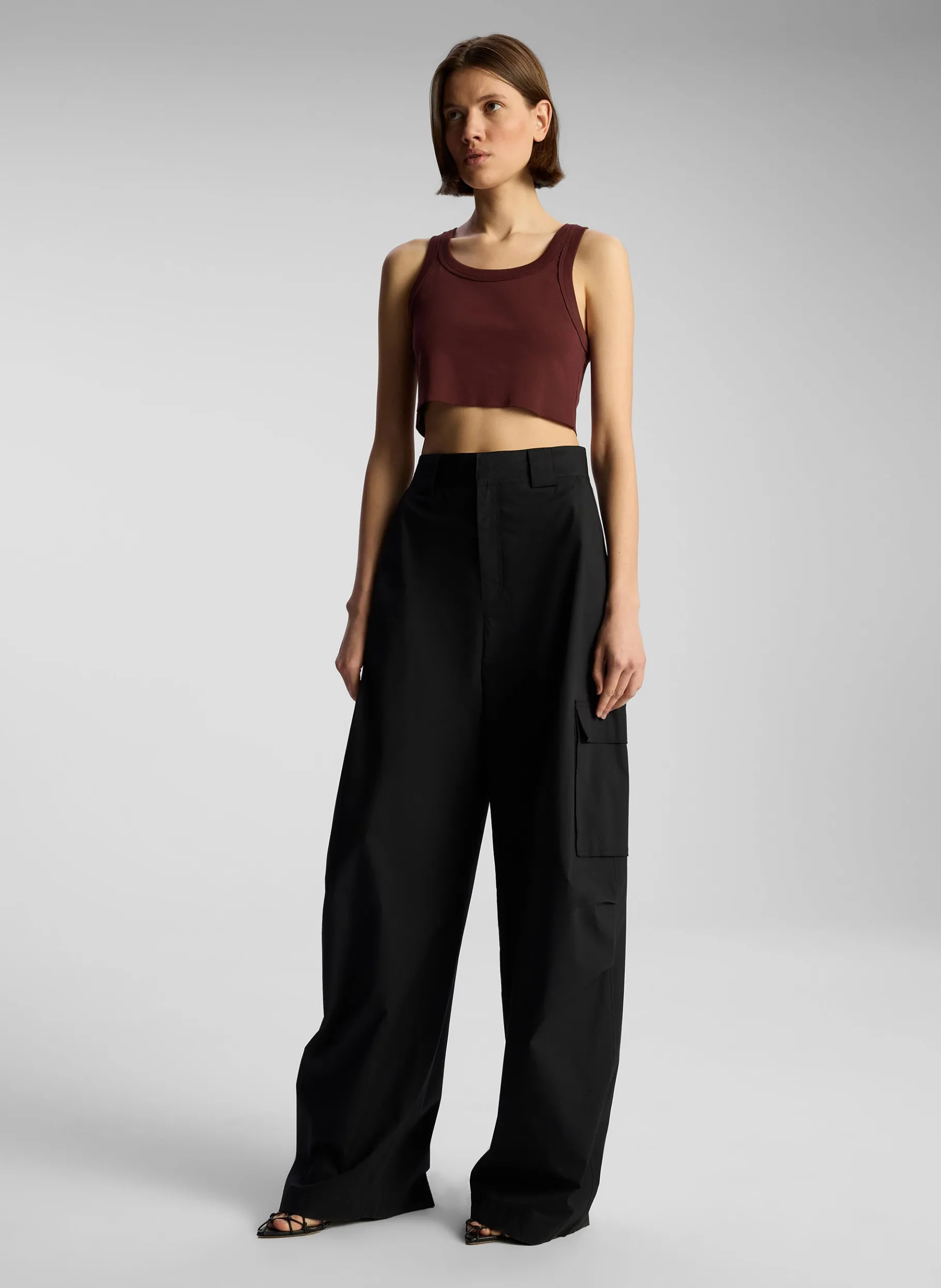 Women A.L.C. Tops | Tees & Tanks^Halsey Cropped Cotton Rib Tank