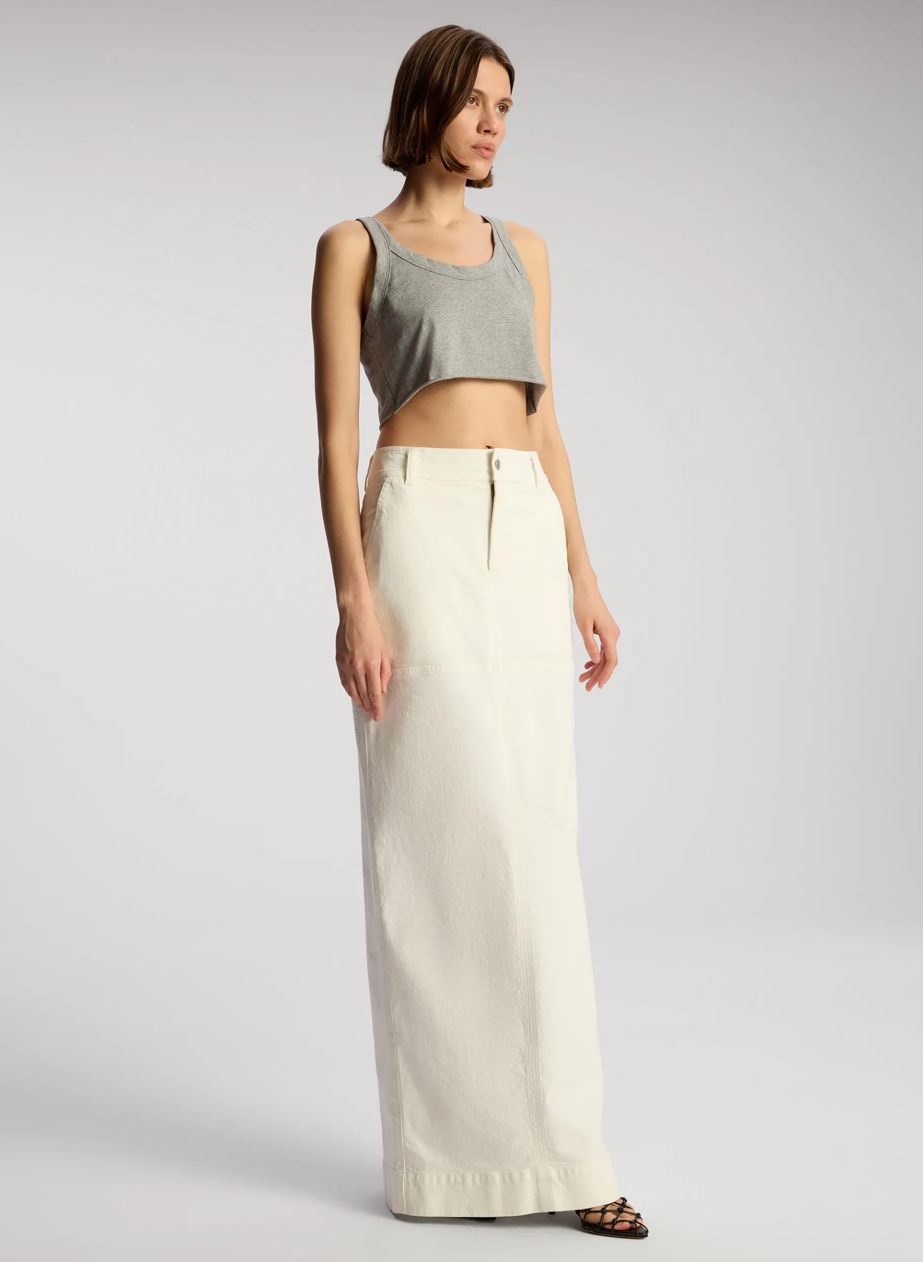 Women A.L.C. Tops | Tees & Tanks^Halsey Cropped Cotton Rib Tank