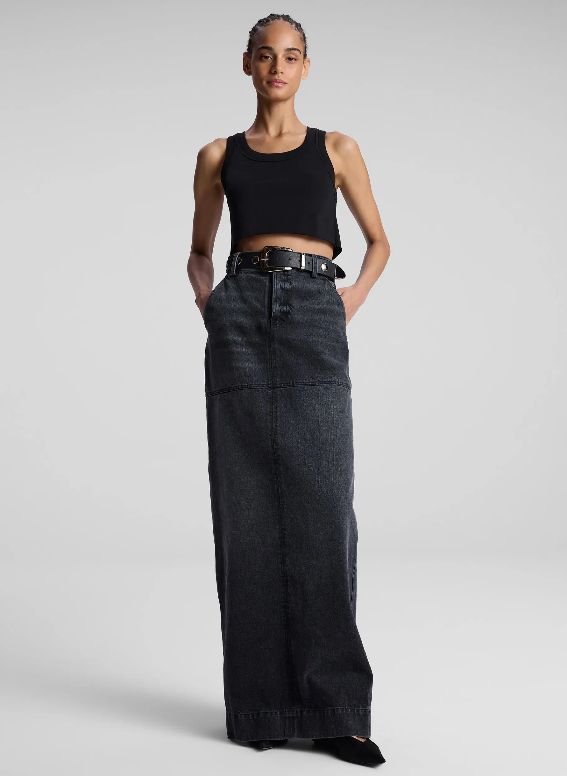 Women A.L.C. Tops | Tees & Tanks^Halsey Cropped Cotton Rib Tank