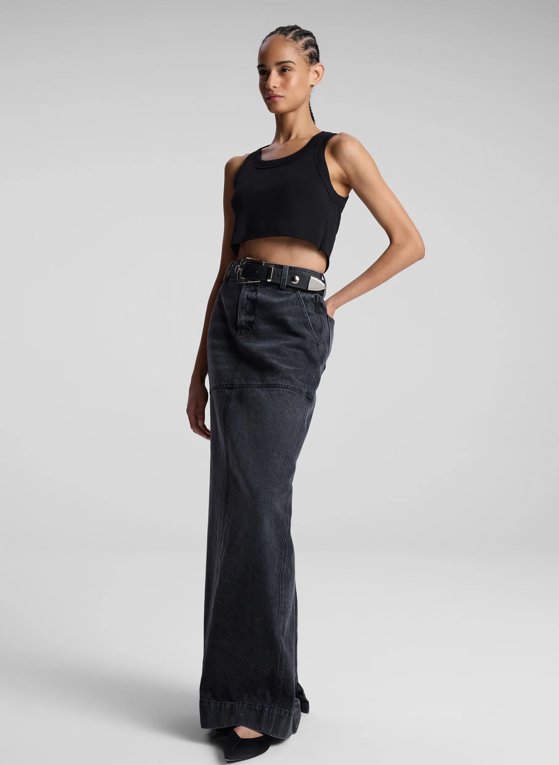 Women A.L.C. Tops | Tees & Tanks^Halsey Cropped Cotton Rib Tank