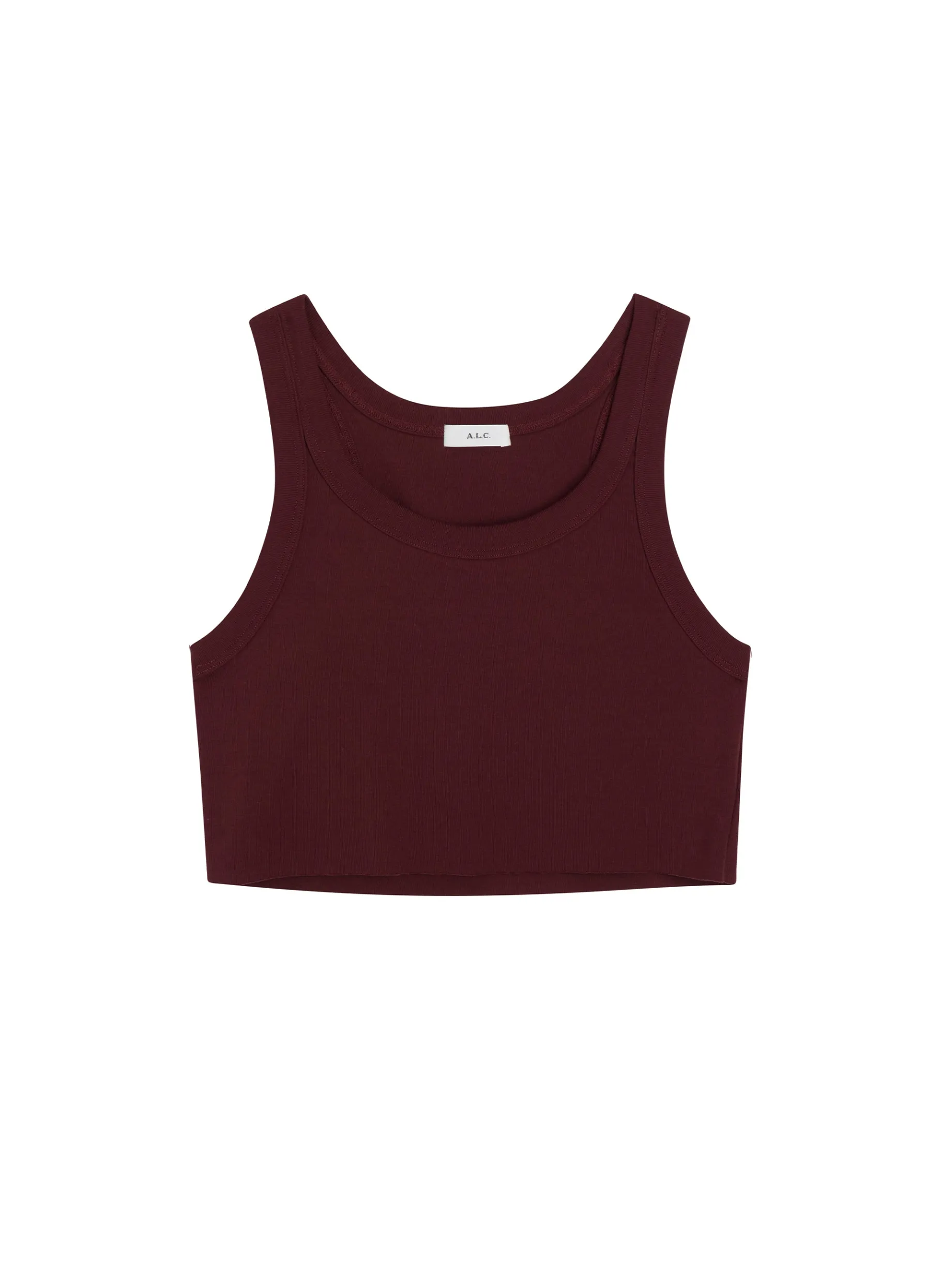 Women A.L.C. Tops | Tees & Tanks^Halsey Cropped Cotton Rib Tank
