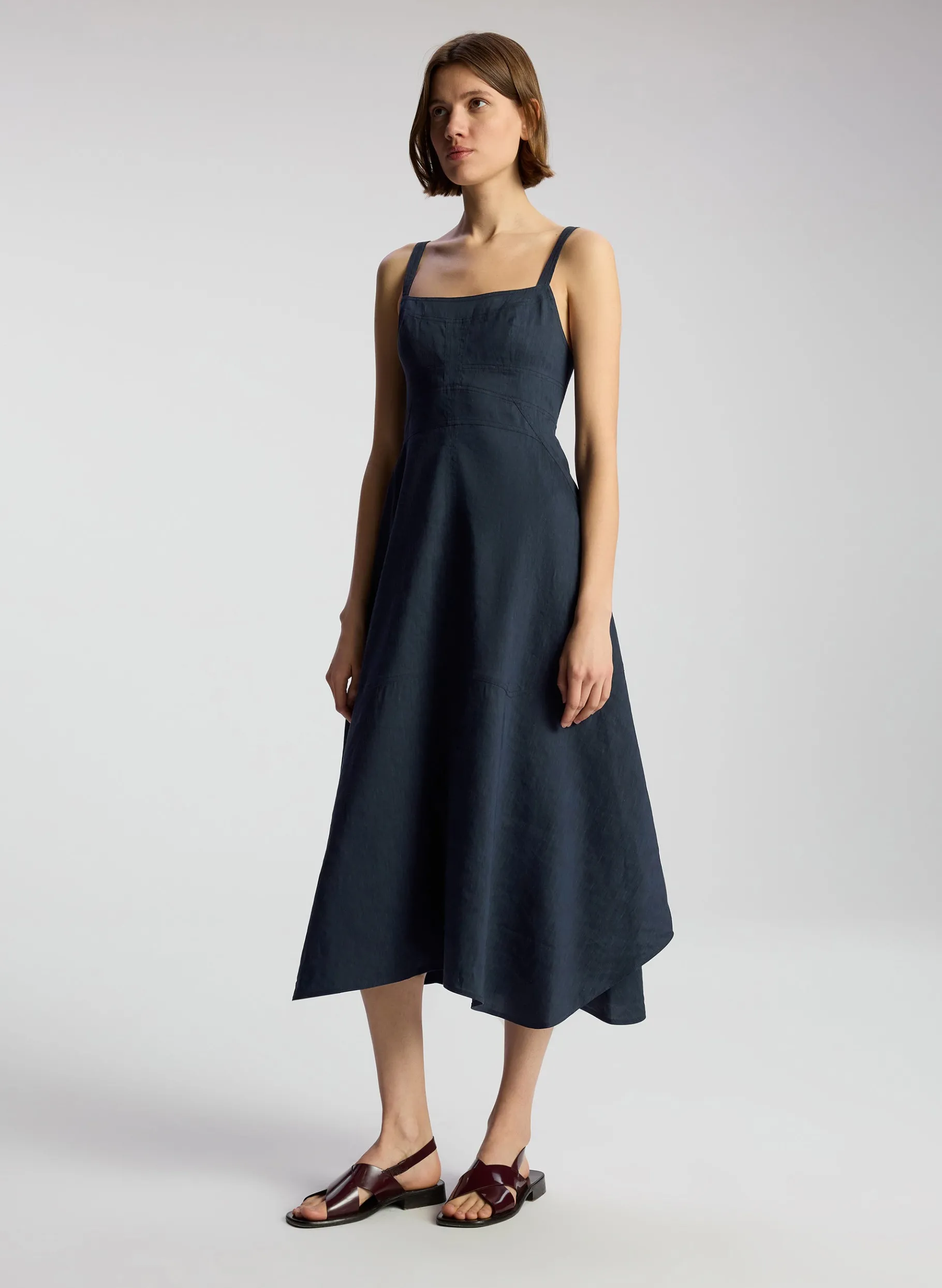 Women A.L.C. Dresses^Harlow Linen Midi Dress