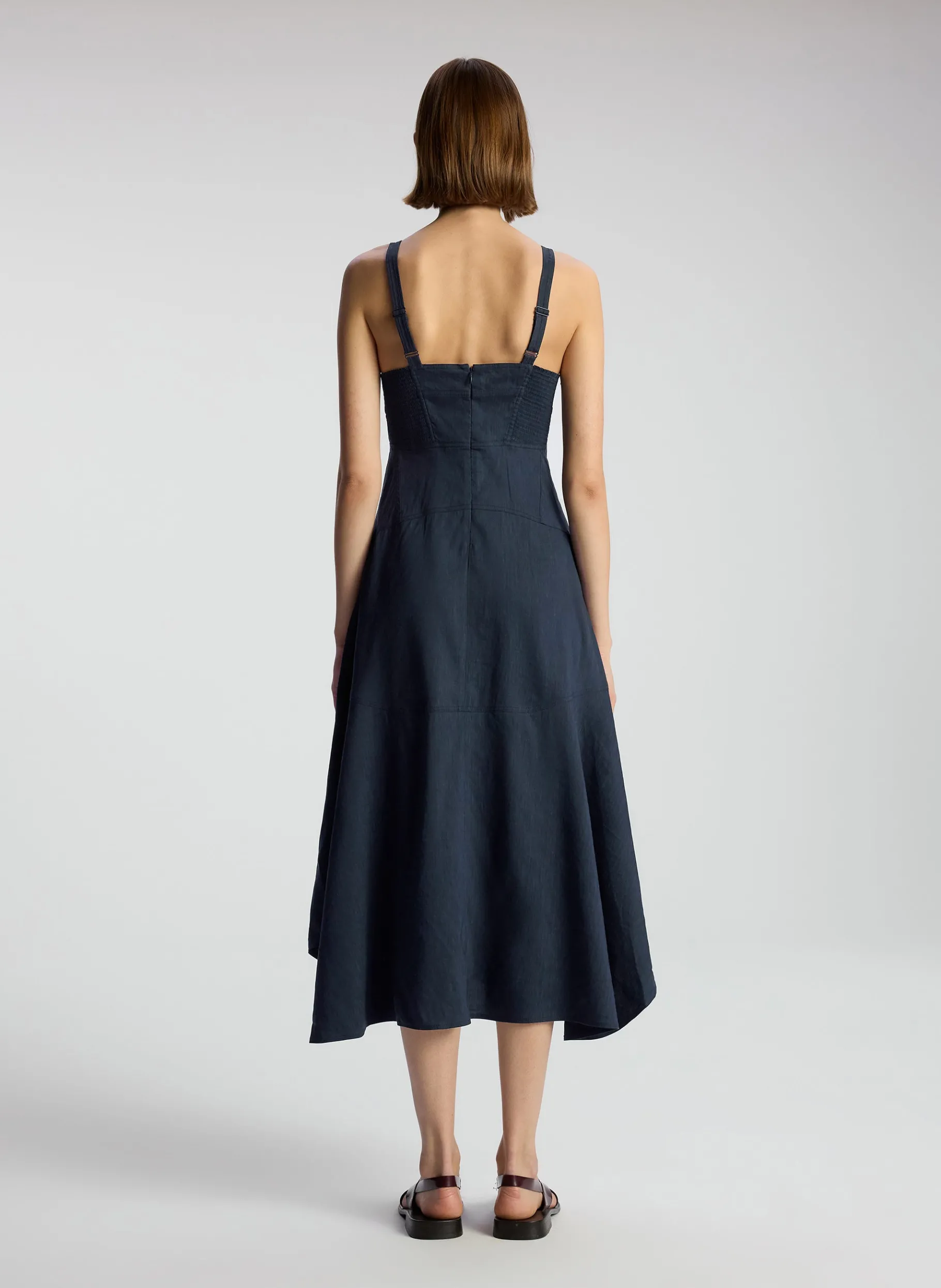 Women A.L.C. Dresses^Harlow Linen Midi Dress