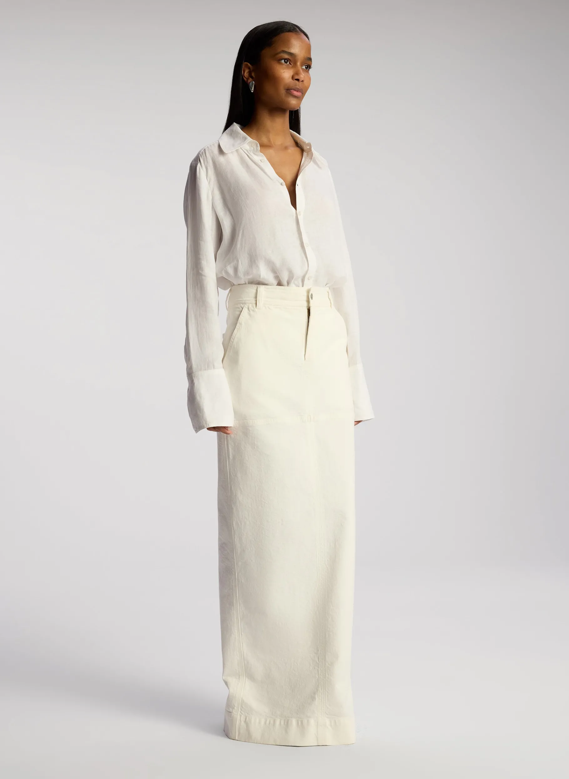 Women A.L.C. Bottoms | Skirts^Hunter Stretch Denim Maxi Skirt