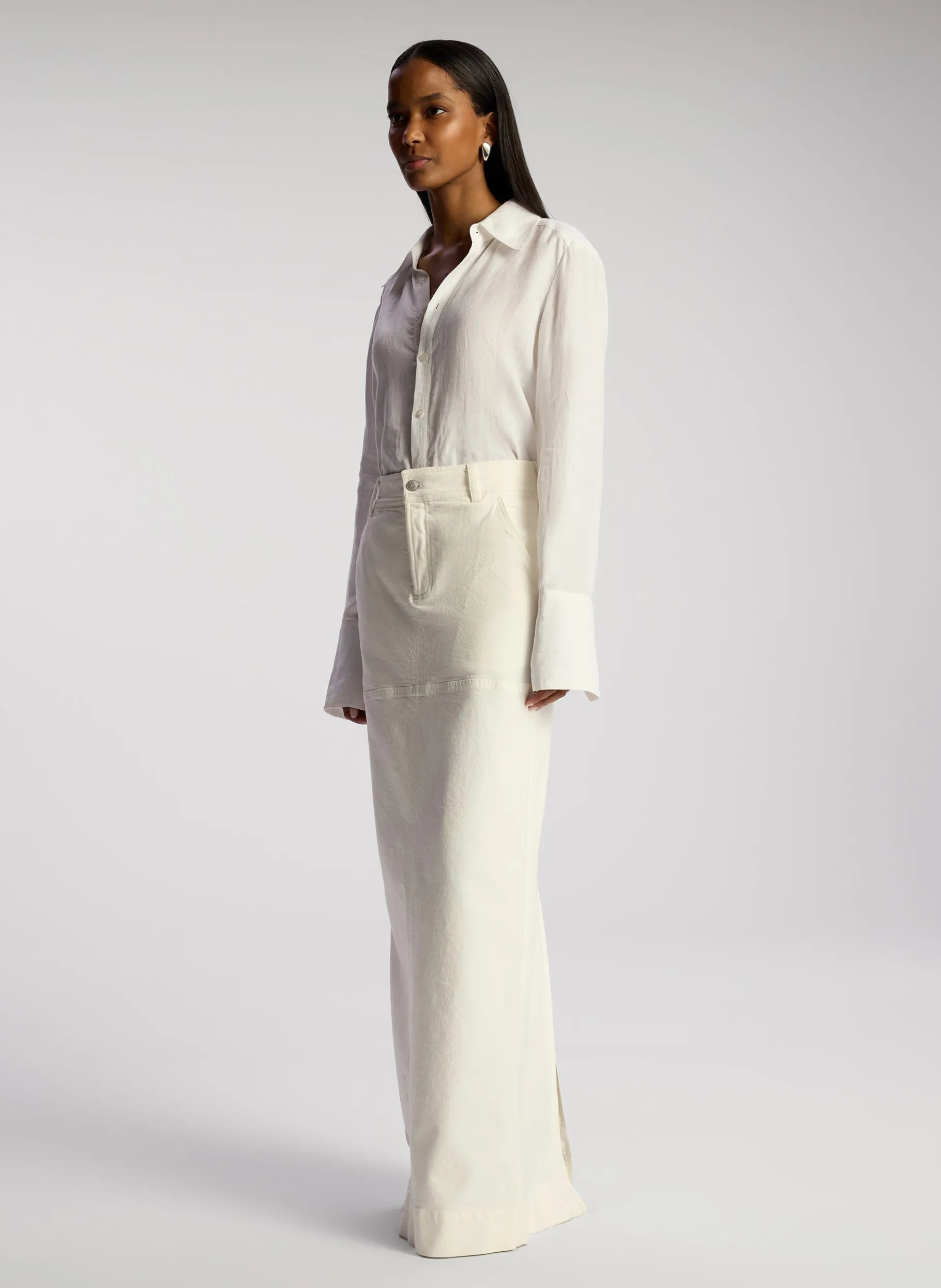 Women A.L.C. Bottoms | Skirts^Hunter Stretch Denim Maxi Skirt