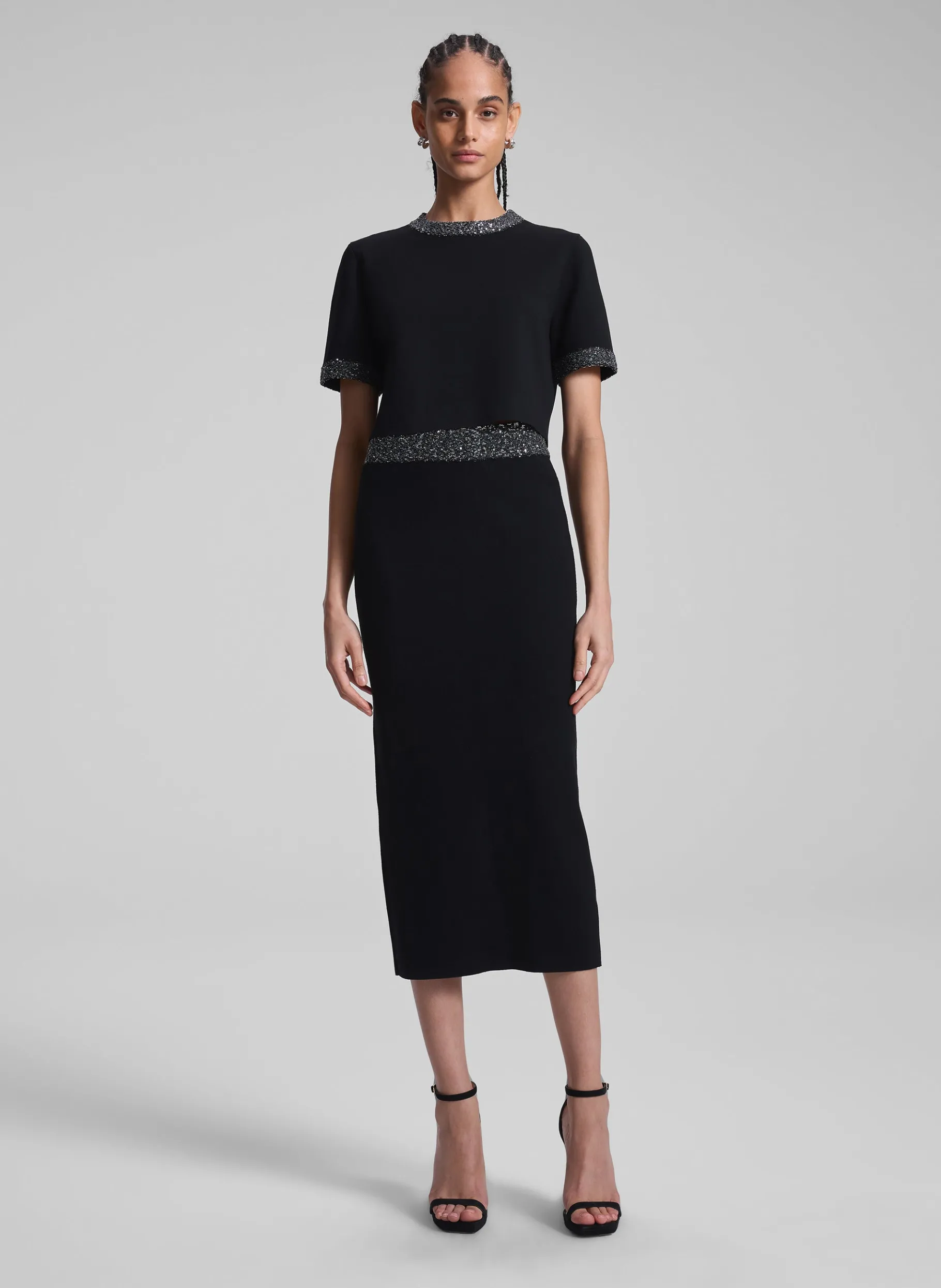Women A.L.C. Knitwear | Bottoms^Jane Sequin Embellished Knit Midi Skirt