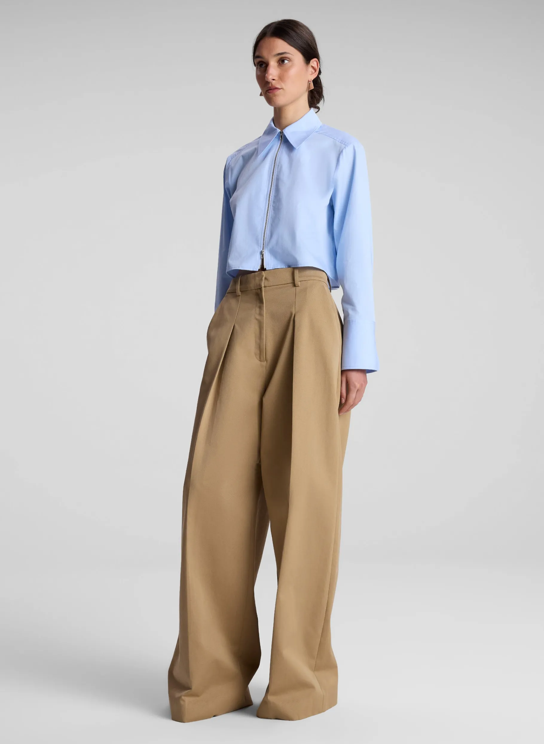 Women A.L.C. Tops^Jill Cotton Zip Top
