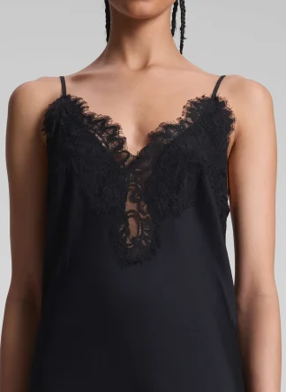 Women A.L.C. Dresses^Lennon Satin And Lace Midi Dress