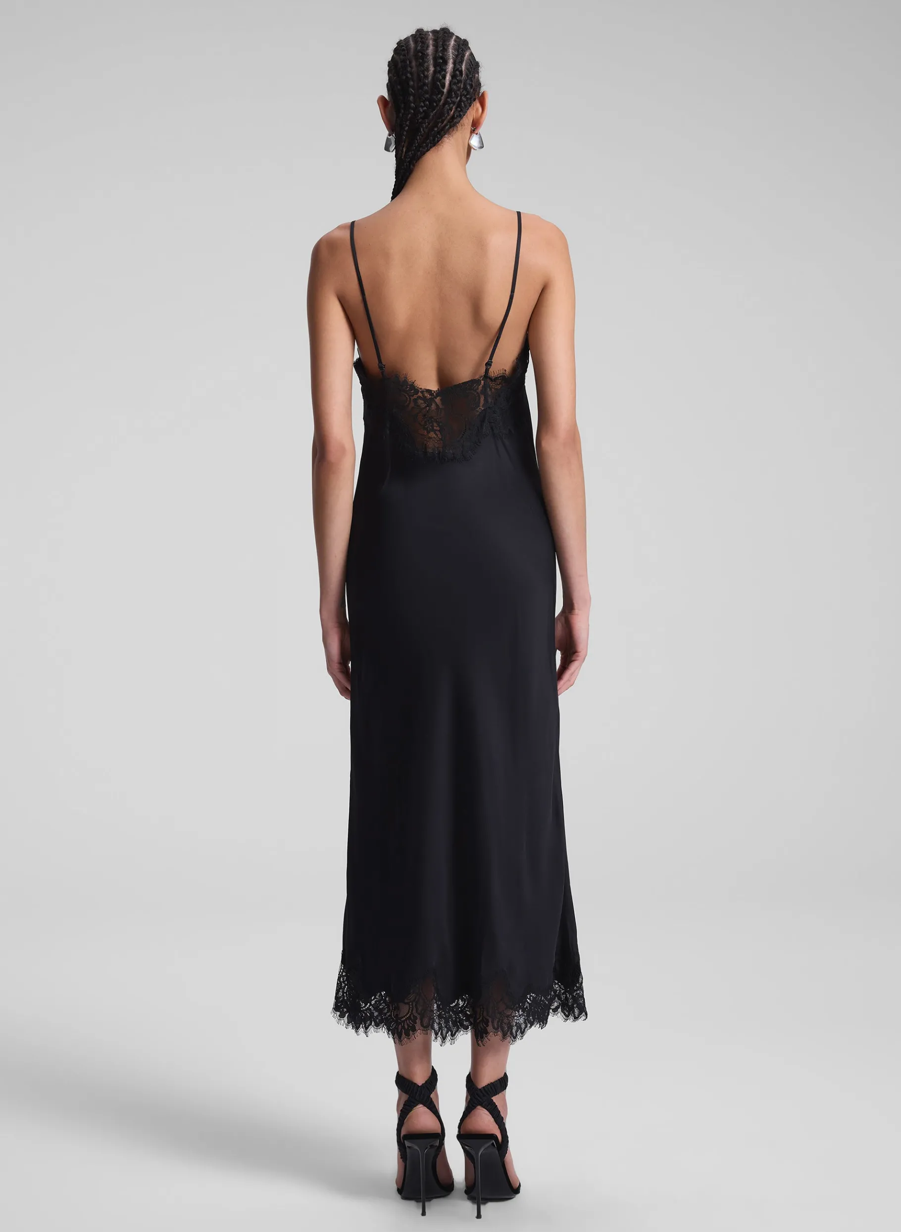 Women A.L.C. Dresses^Lennon Satin And Lace Midi Dress