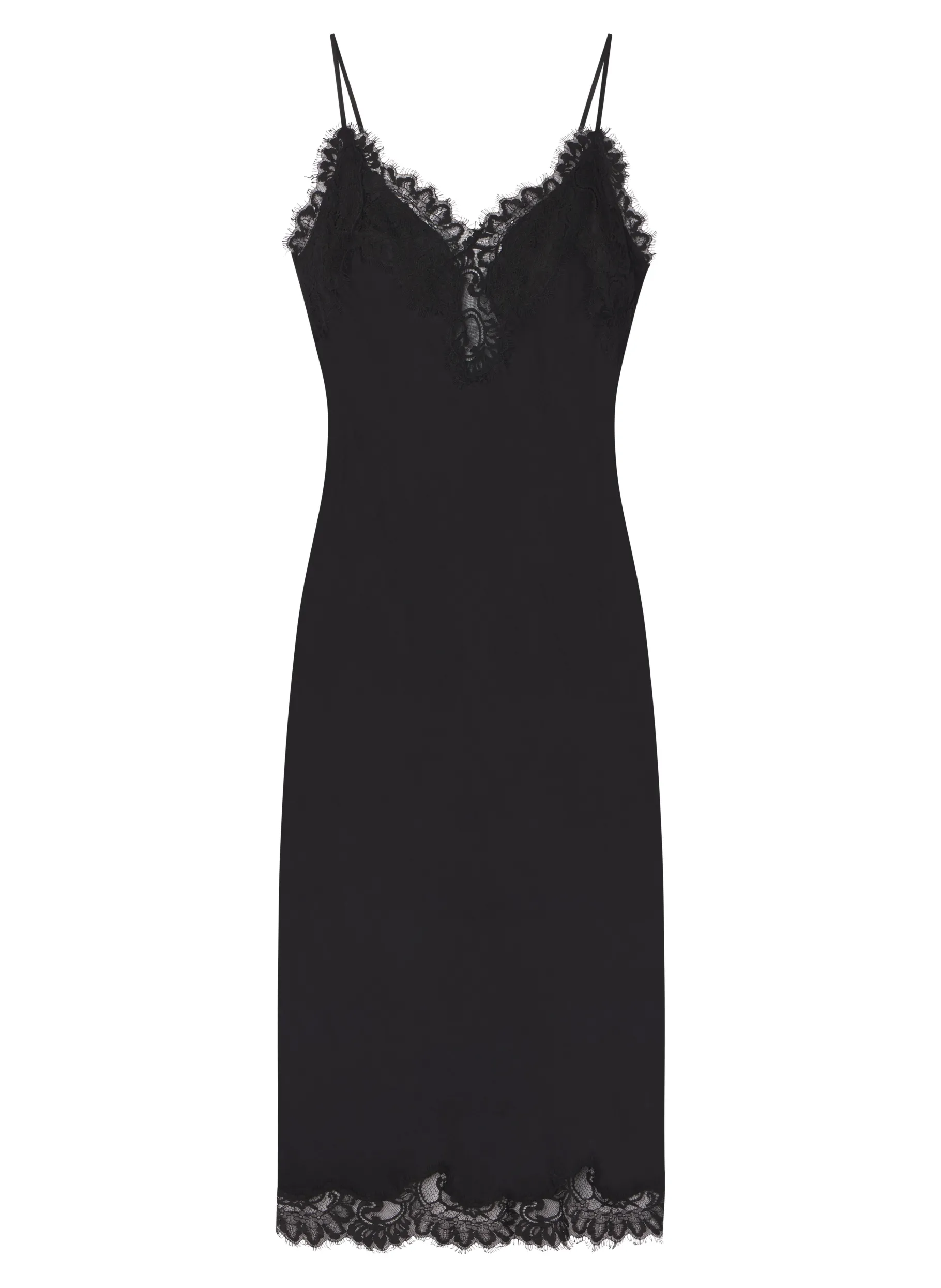 Women A.L.C. Dresses^Lennon Satin And Lace Midi Dress