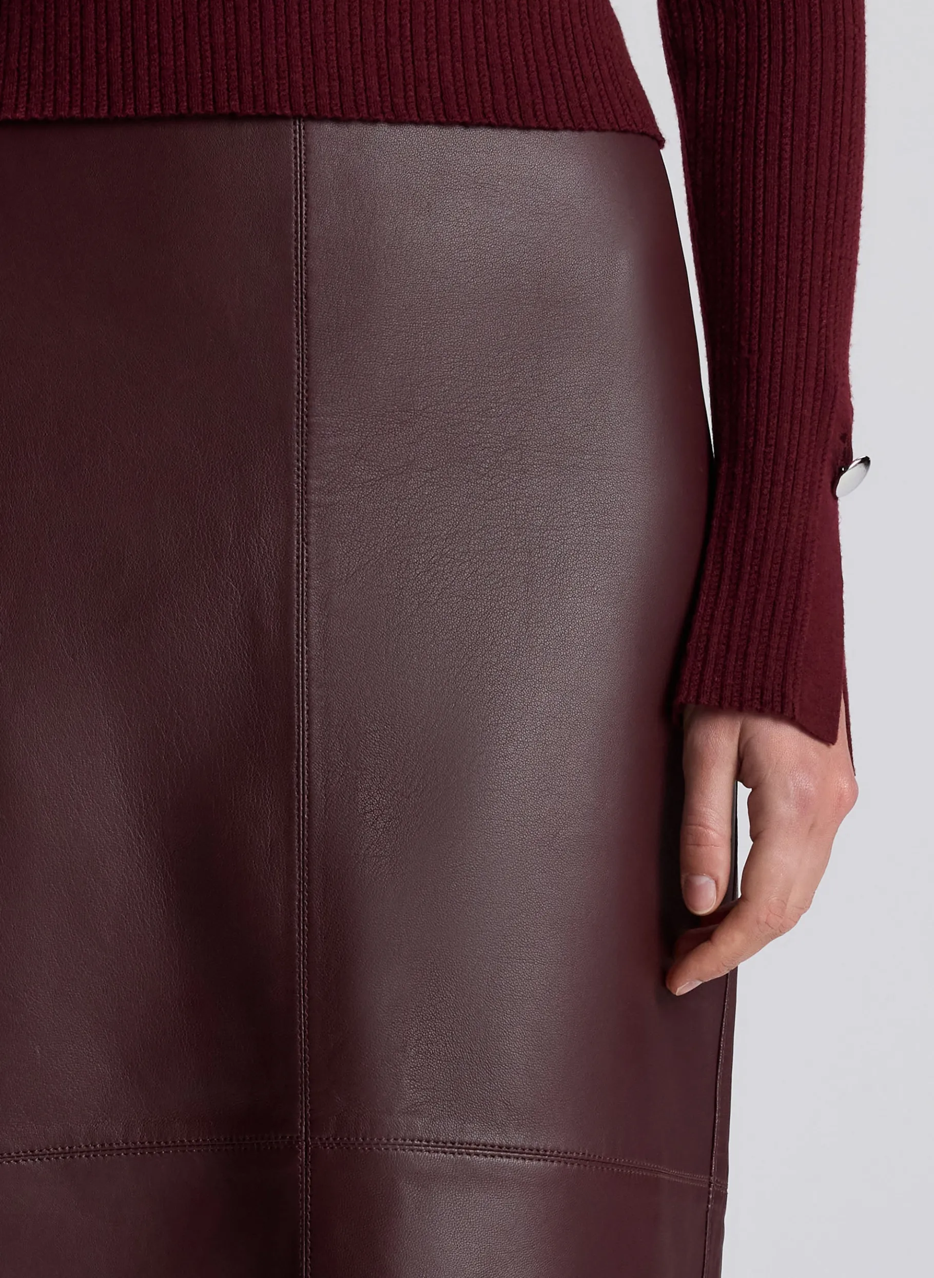 Women A.L.C. Bottoms | Skirts^Marta Leather Midi Skirt