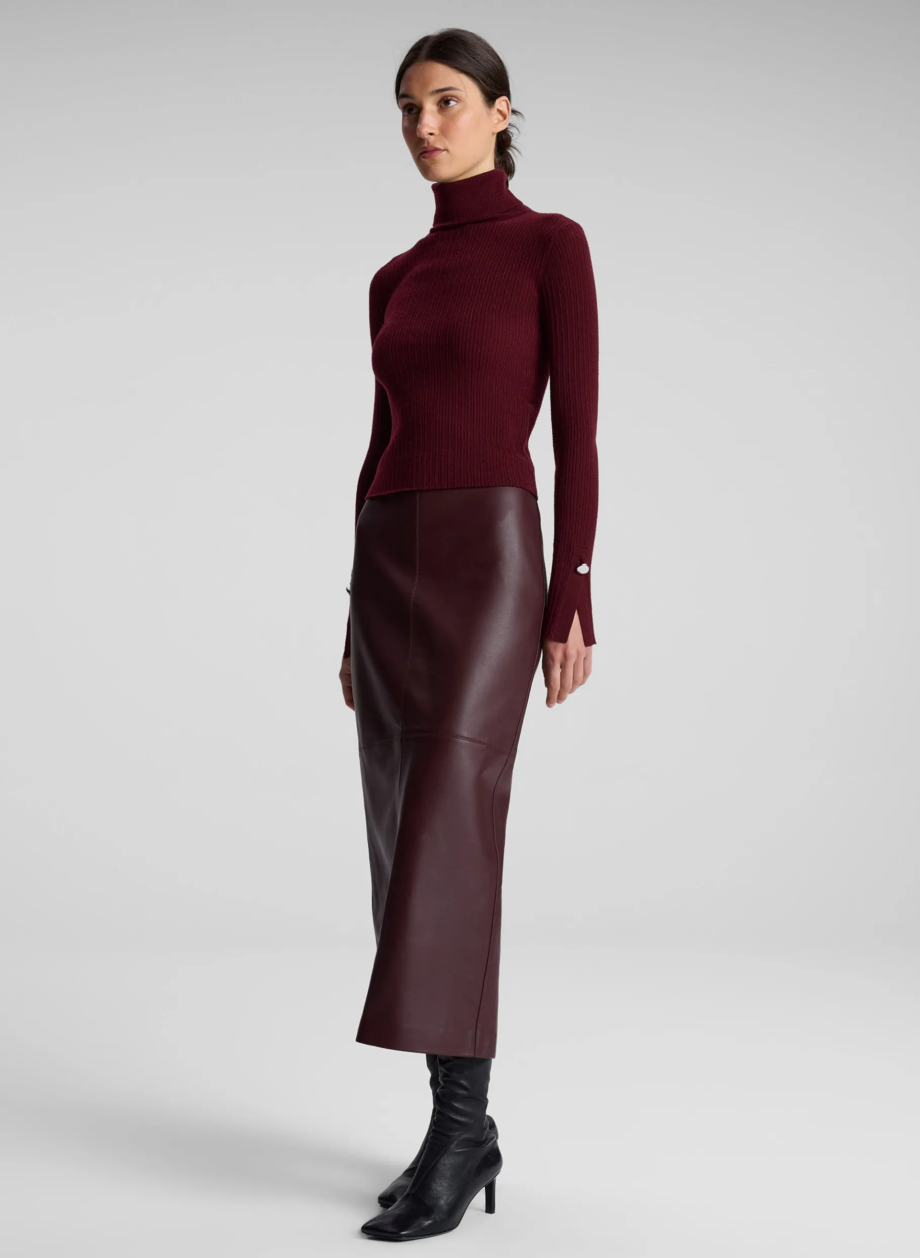 Women A.L.C. Bottoms | Skirts^Marta Leather Midi Skirt