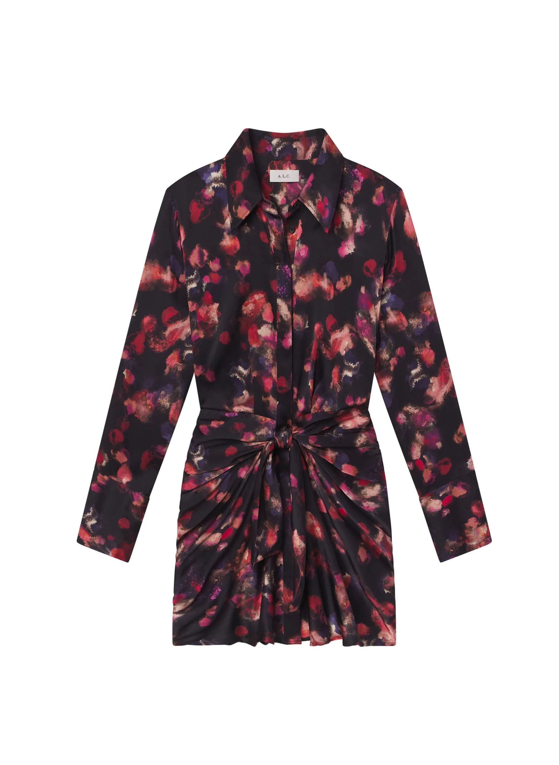 Women A.L.C. Dresses^Mia Stretch Silk Mini Shirtdress