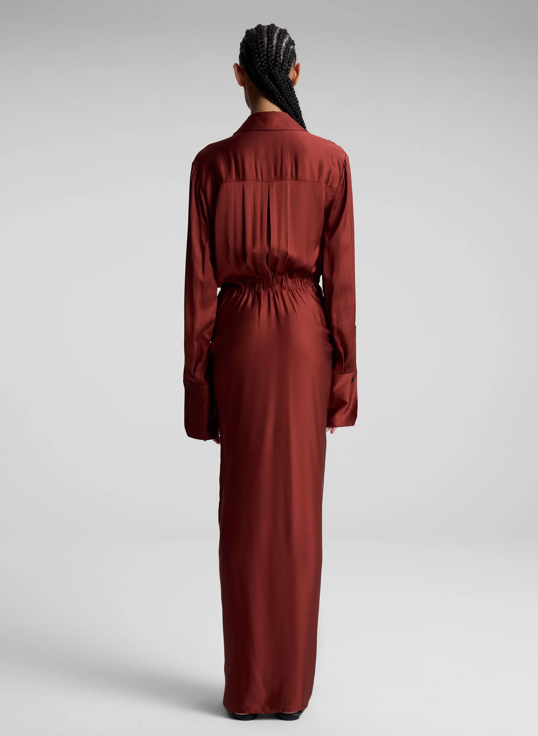 Women A.L.C. Dresses^Mila Satin Maxi Shirtdress