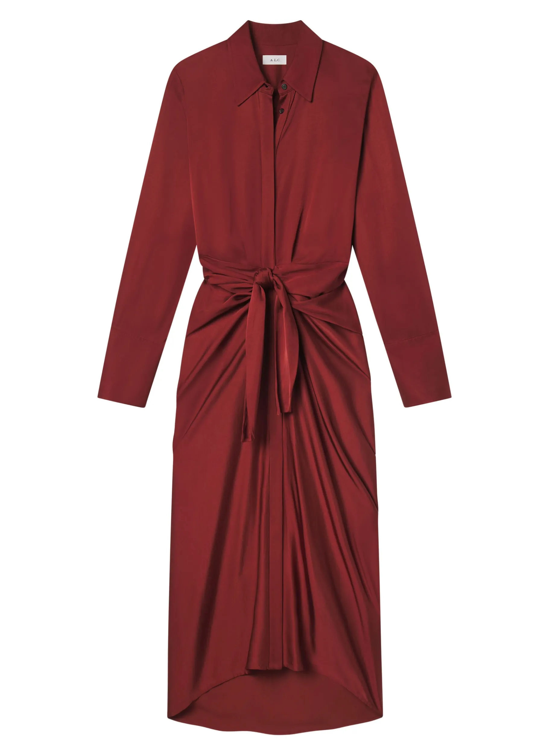 Women A.L.C. Dresses^Mila Satin Maxi Shirtdress