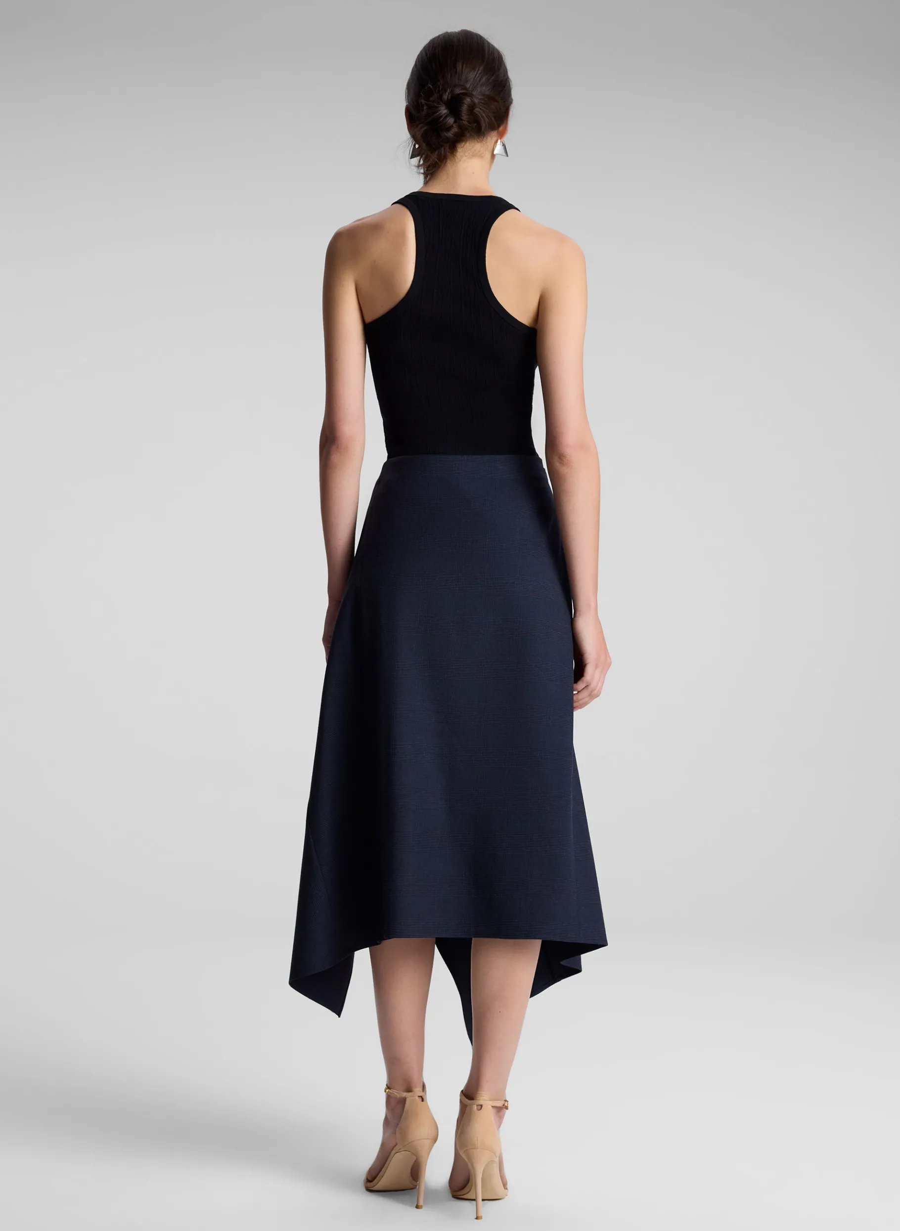 Women A.L.C. Bottoms | Skirts^Navy Plaid Midi Skirt
