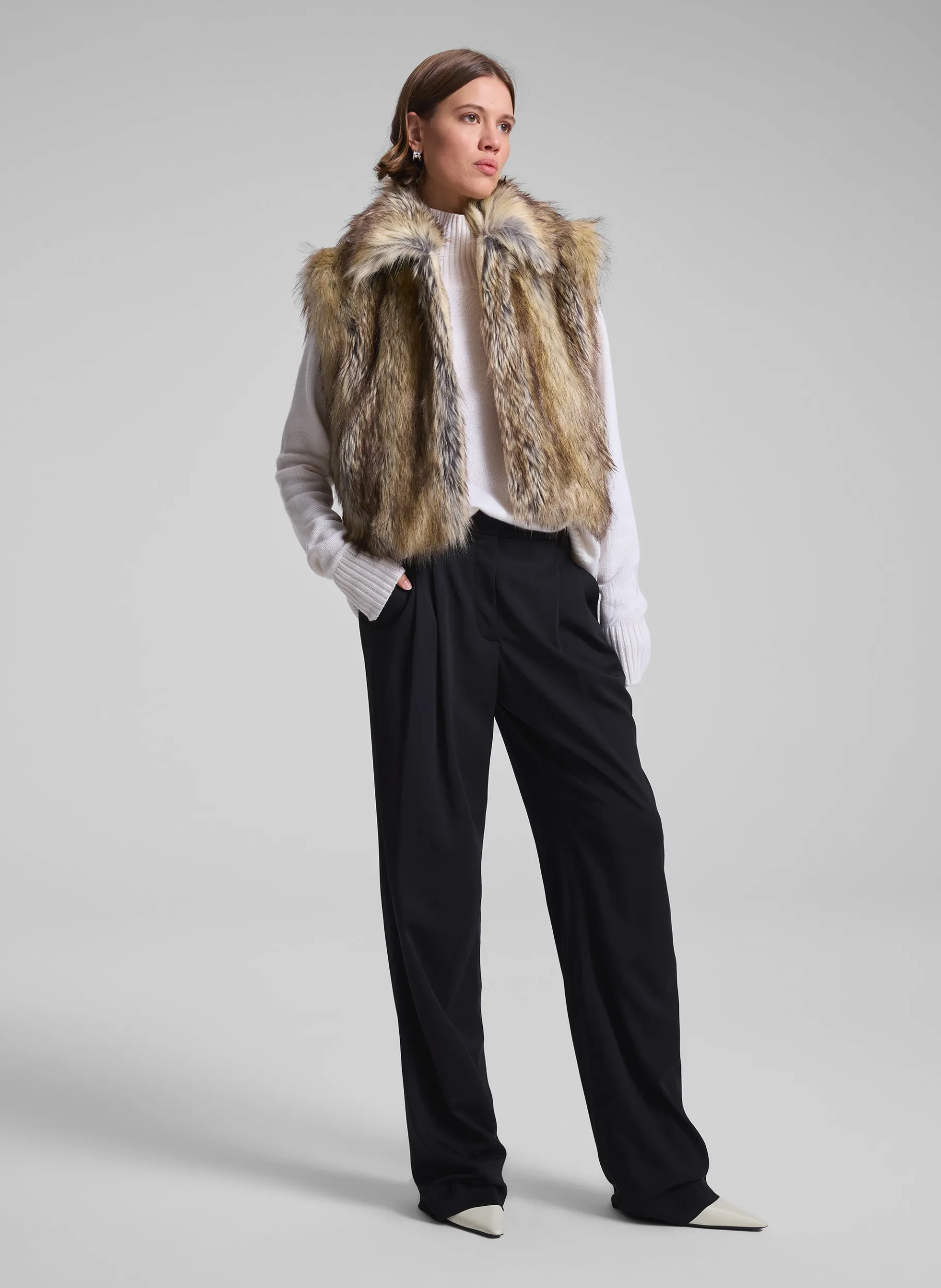 Women A.L.C. Jackets & Coats^Naya Faux Fur Vest