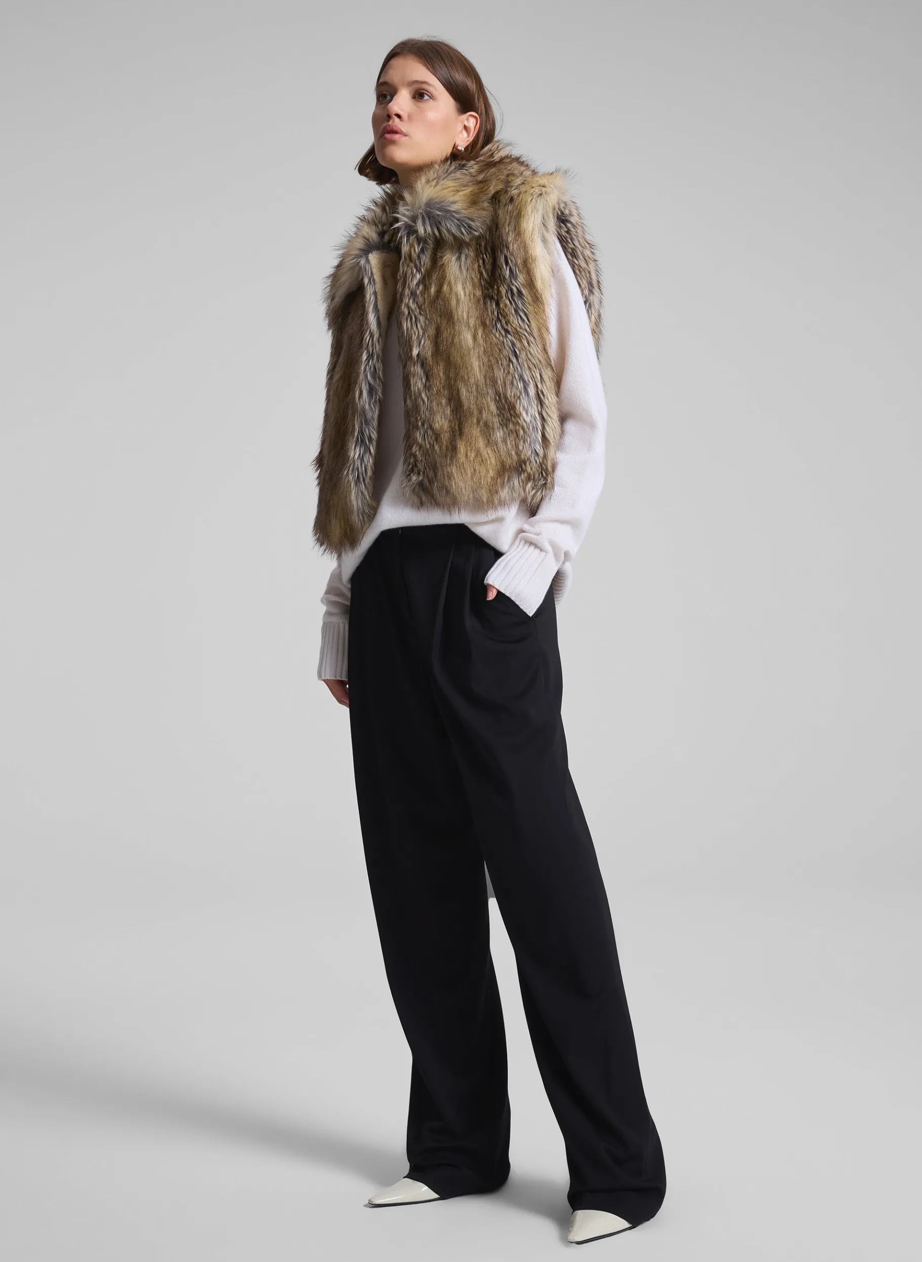 Women A.L.C. Jackets & Coats^Naya Faux Fur Vest
