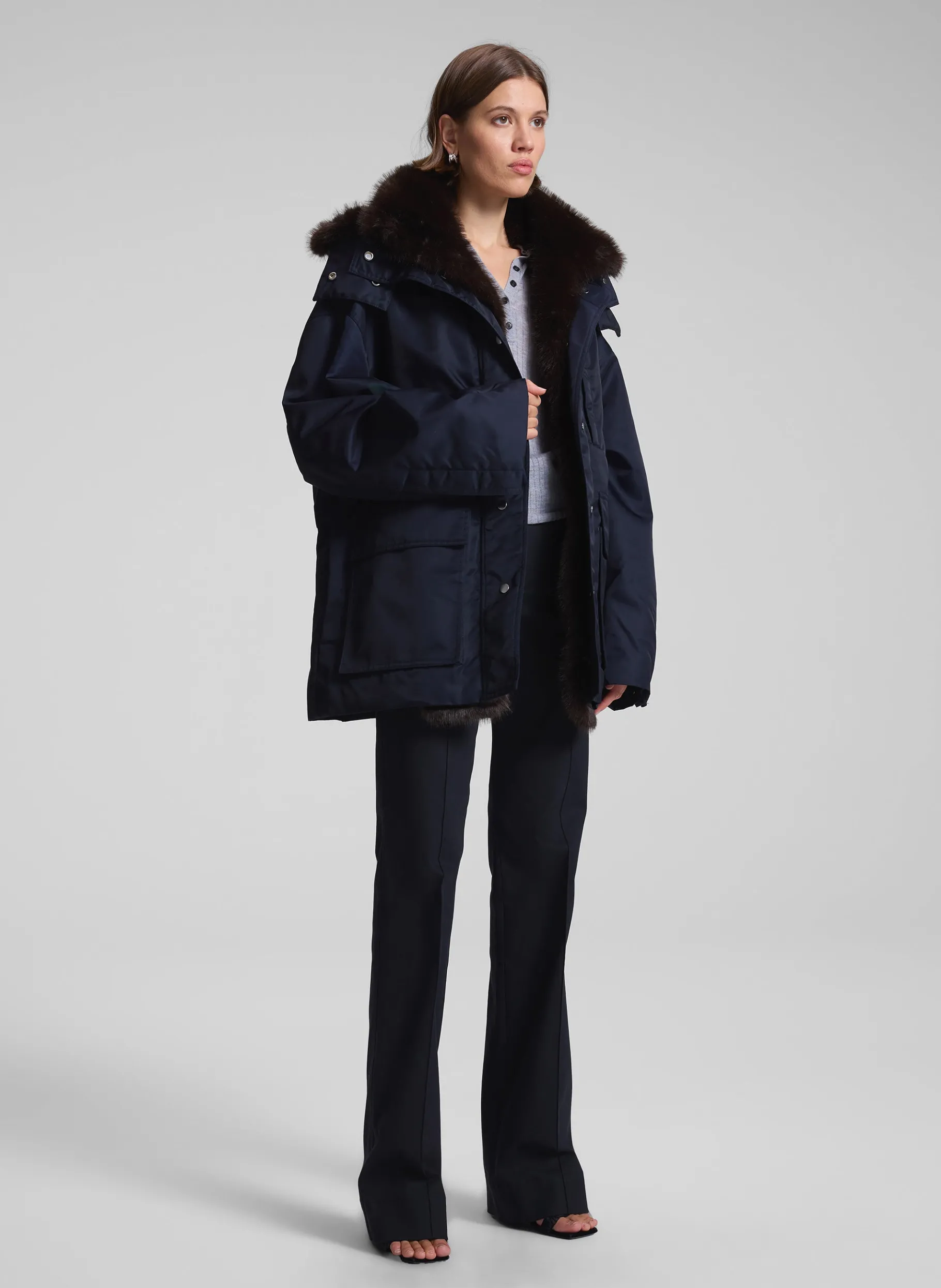 Women A.L.C. Jackets & Coats^Nolan Faux Fur Trim Coat