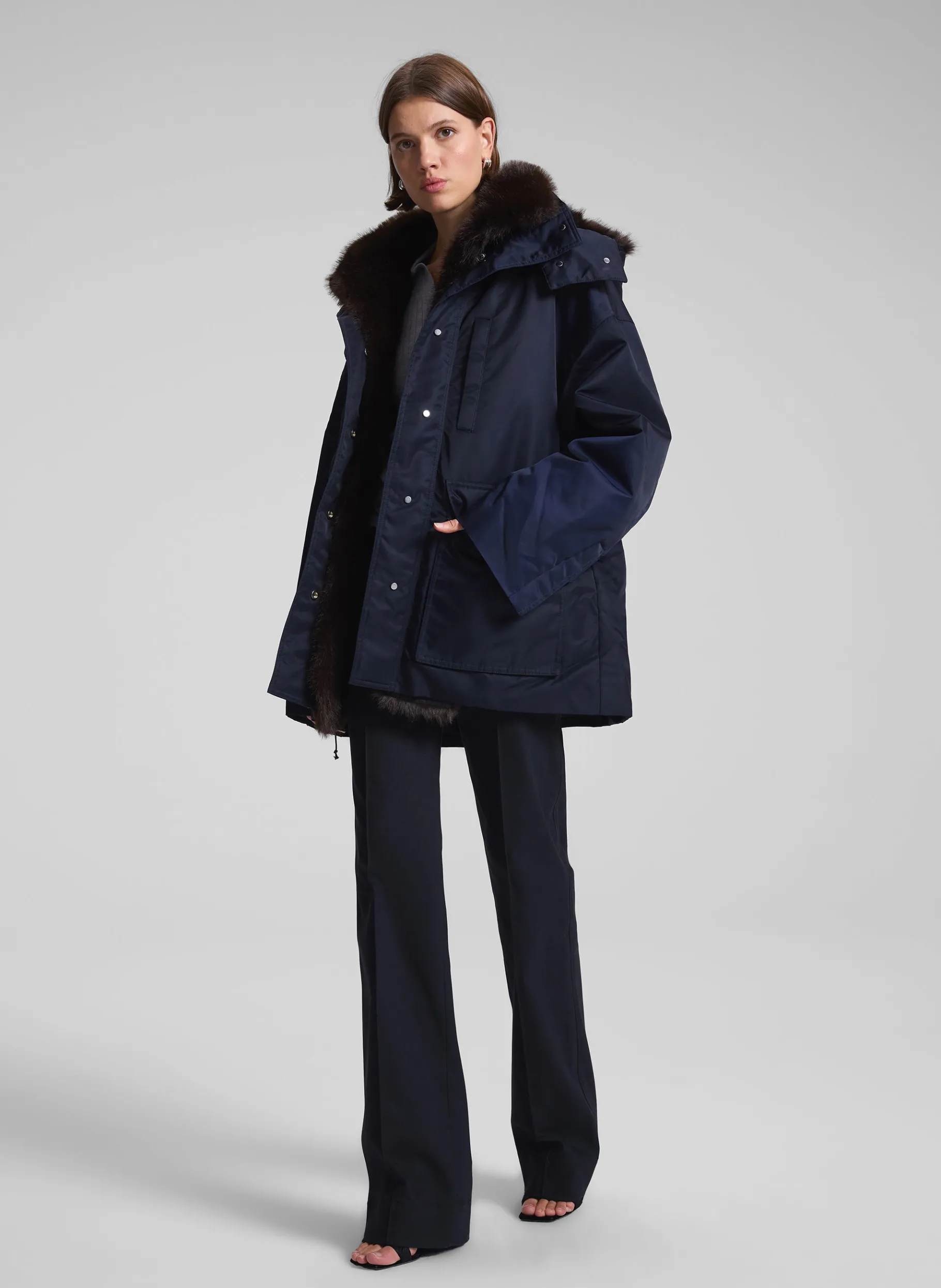 Women A.L.C. Jackets & Coats^Nolan Faux Fur Trim Coat