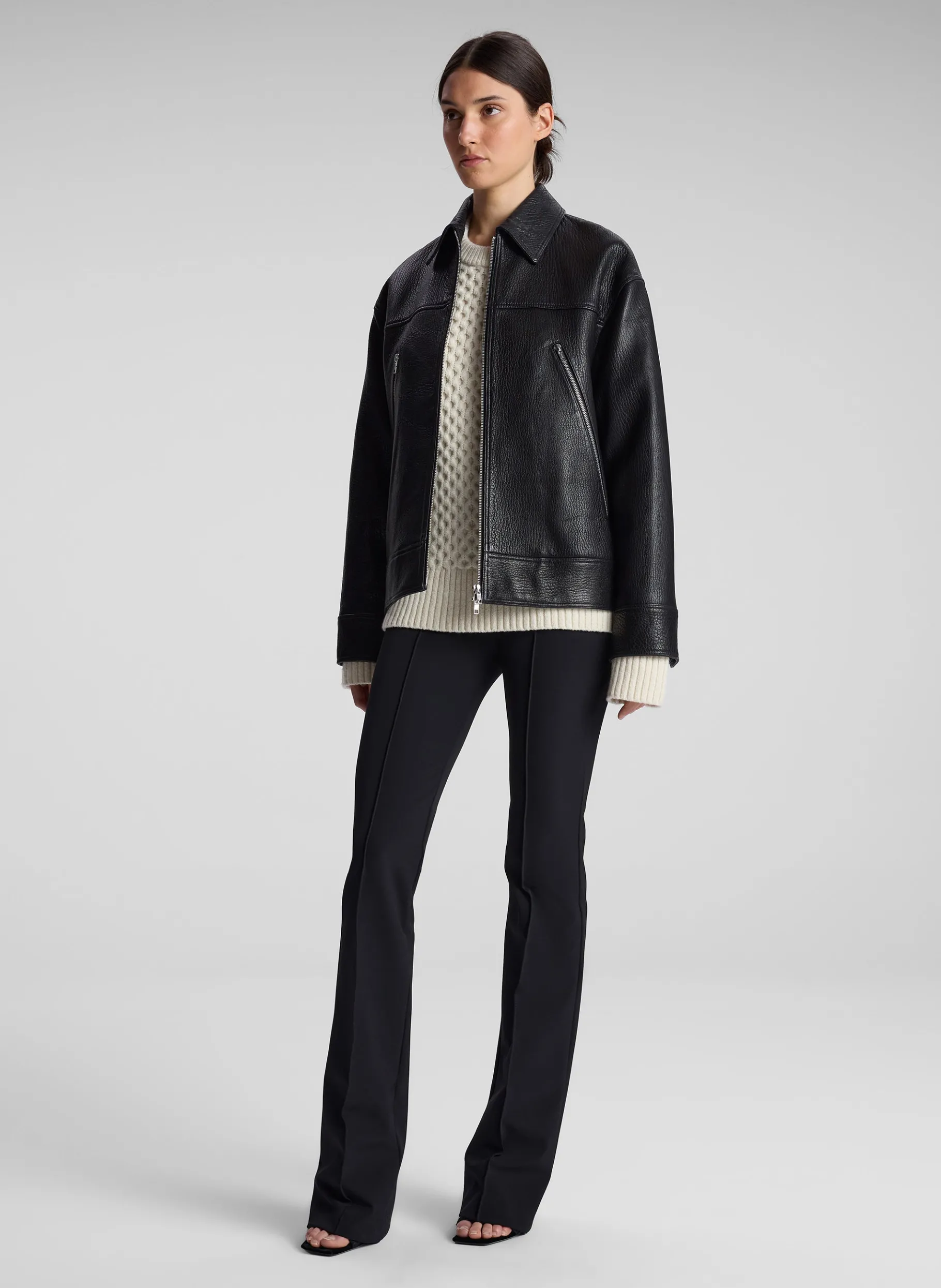 Women A.L.C. Jackets & Coats^Olive Leather Jacket
