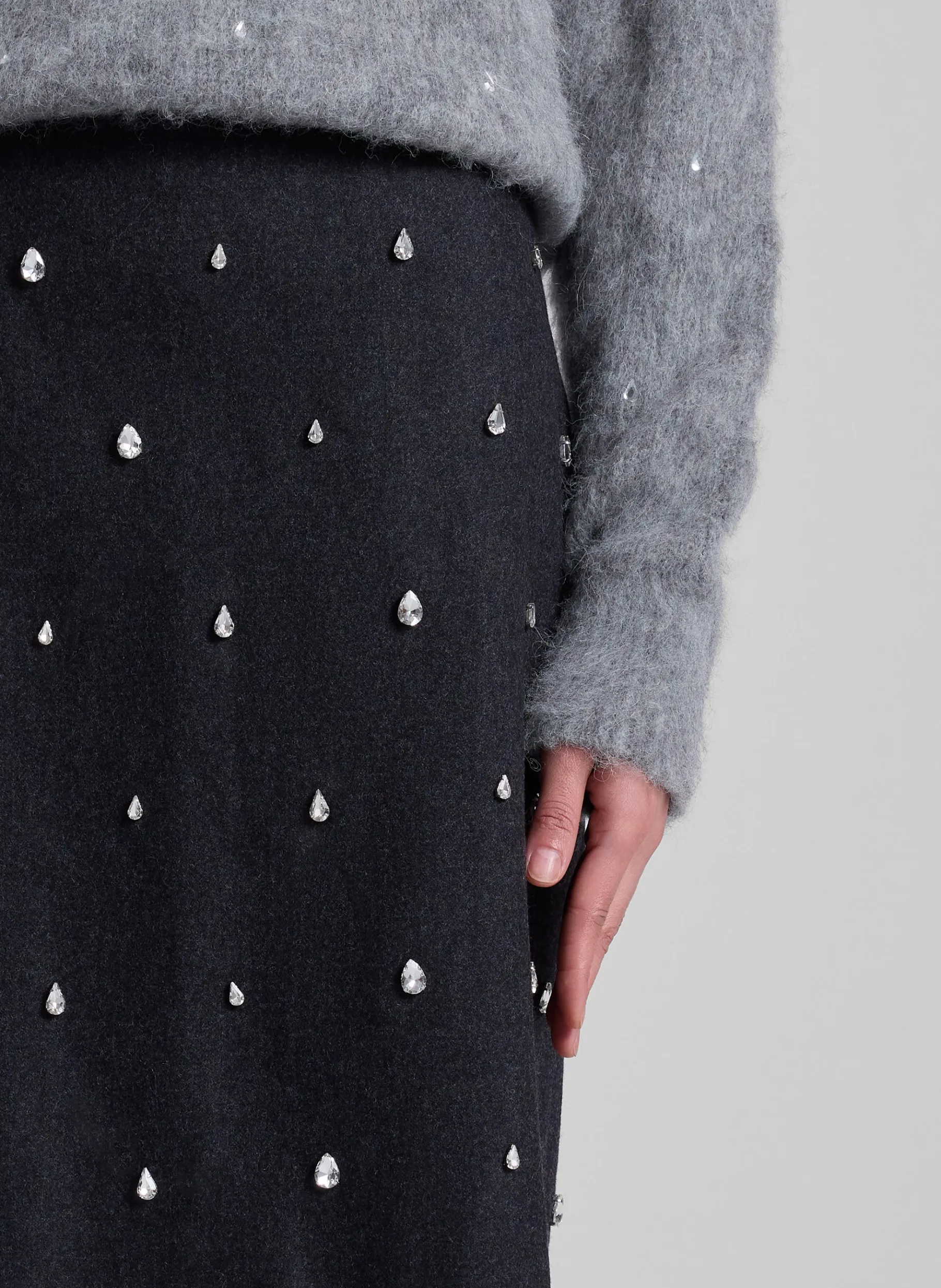Women A.L.C. Bottoms | Skirts^Opal Embellished Wool Pencil Skirt