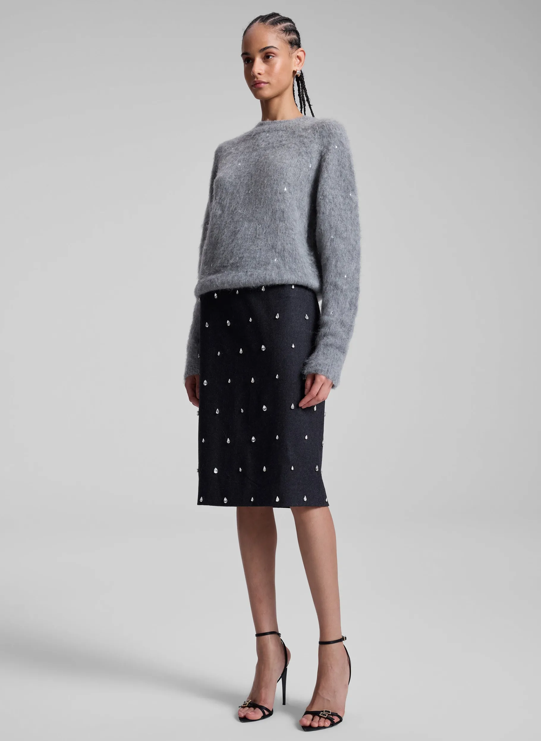 Women A.L.C. Bottoms | Skirts^Opal Embellished Wool Pencil Skirt