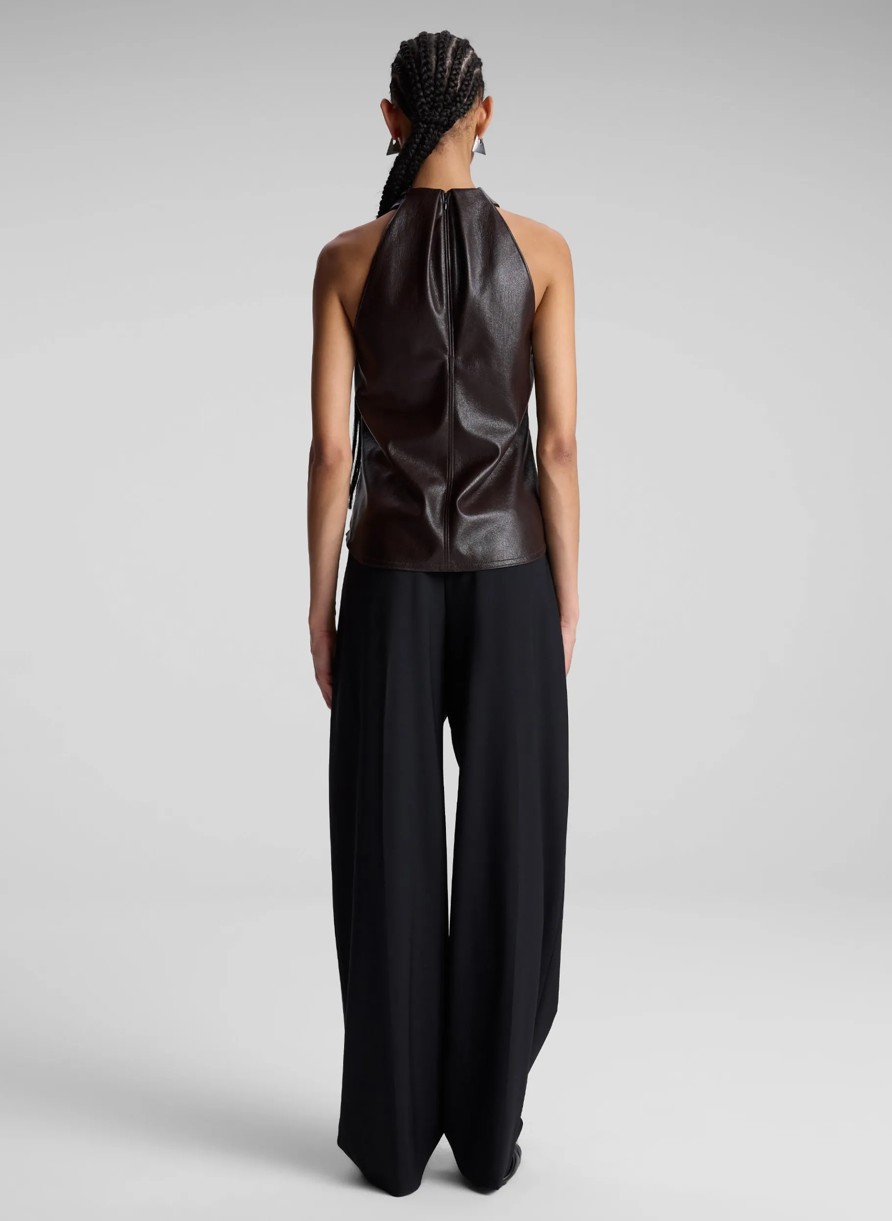 Women A.L.C. Tops^Quinn Vegan Leather Halter Top
